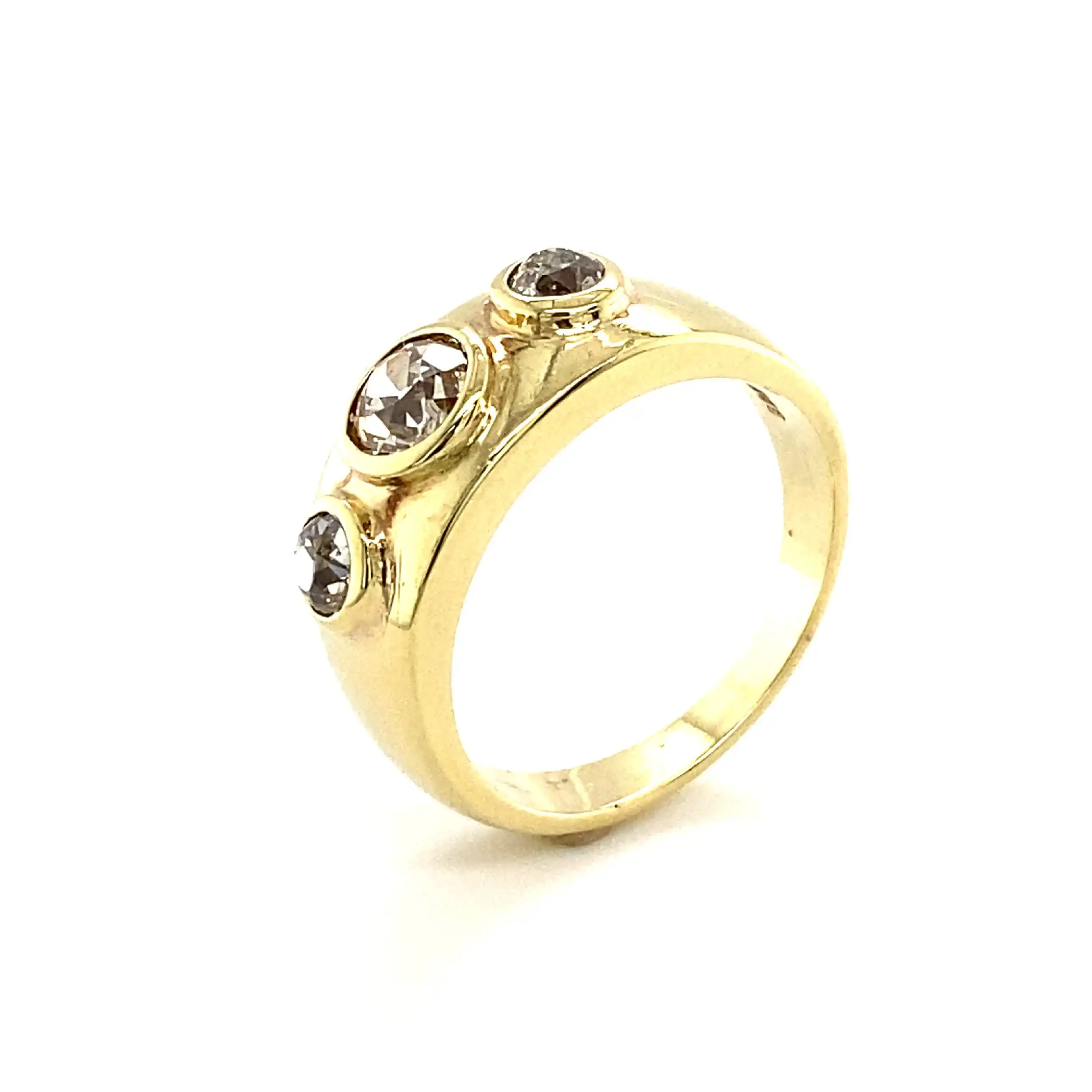 Ring Gelbgold mit Altschliff-Brillanten Ring Gelbgold mit Altschliff-Brillanten