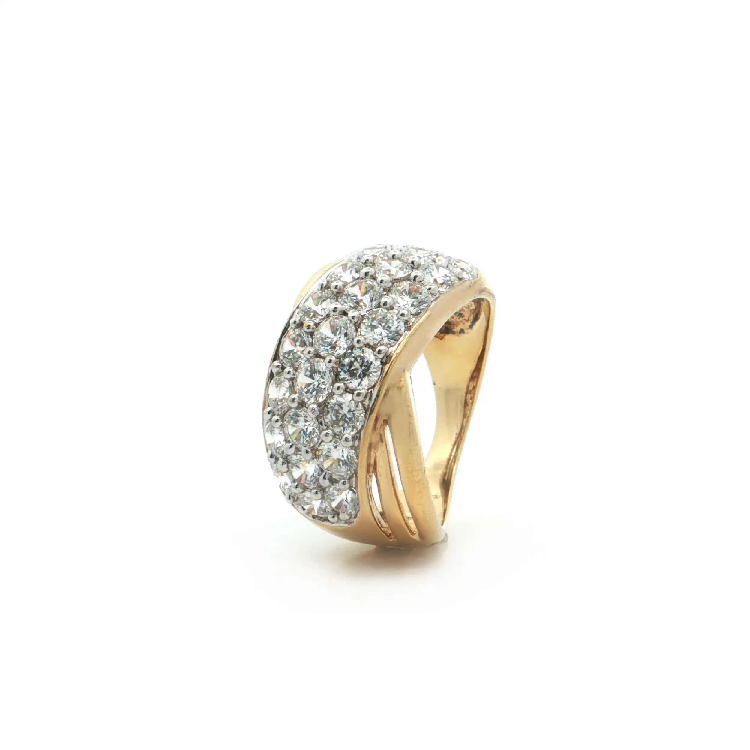 Ring Silber vergoldet mit Zirkonia