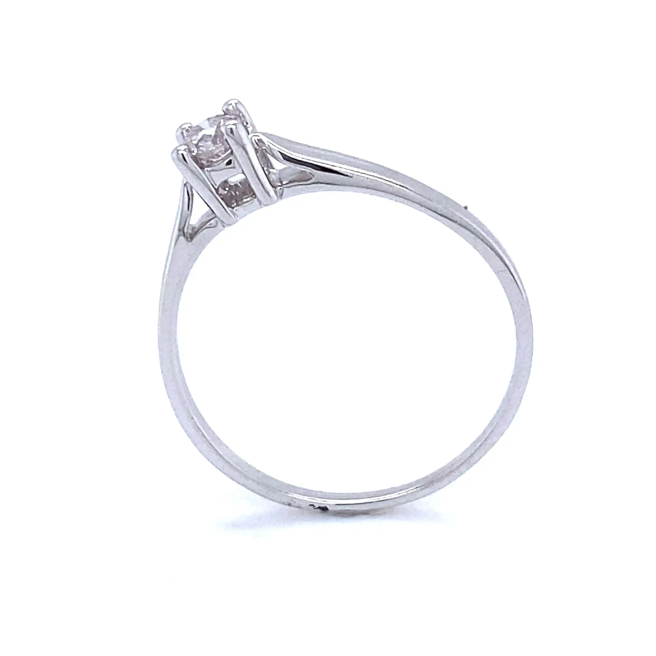 Ring Weißgold mit Brillant Solitär