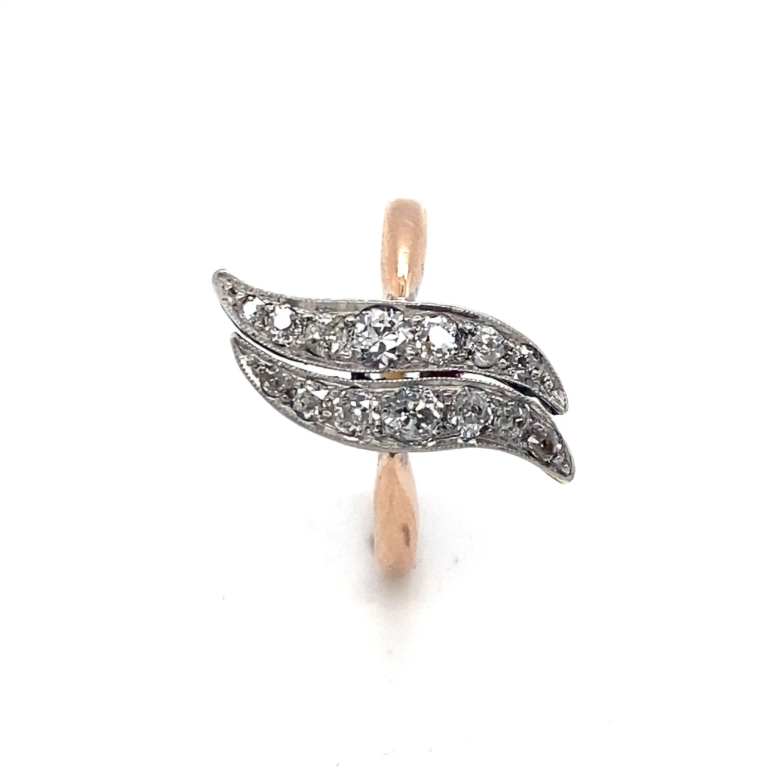 Ring Gelbgold mit Altschliff Brillanten Ring Gelbgold mit Altschliff Brillanten