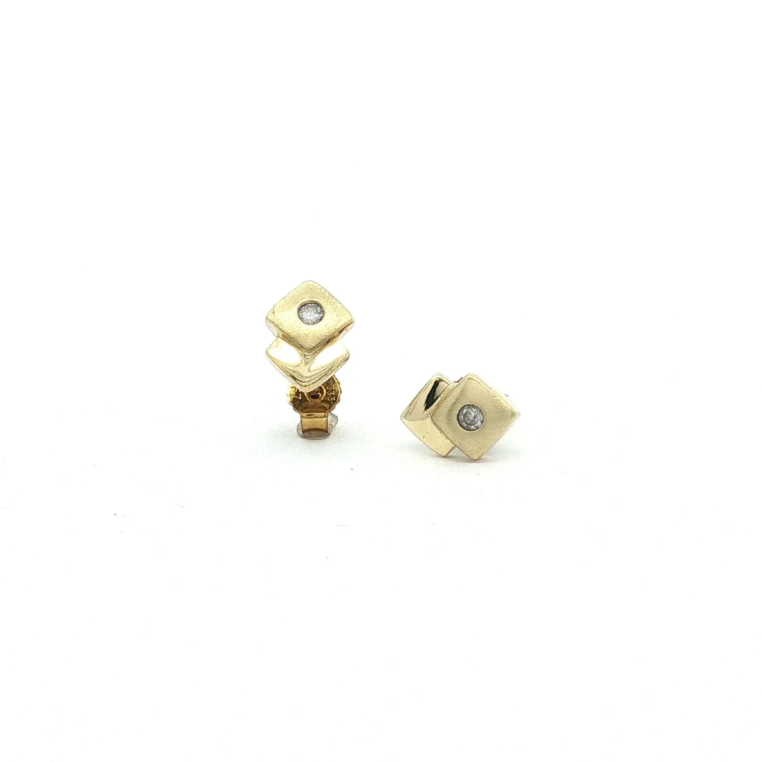 Paar Ohrstecker Gelbgold mit Zirkonia Paar Ohrstecker Gelbgold mit Zirkonia