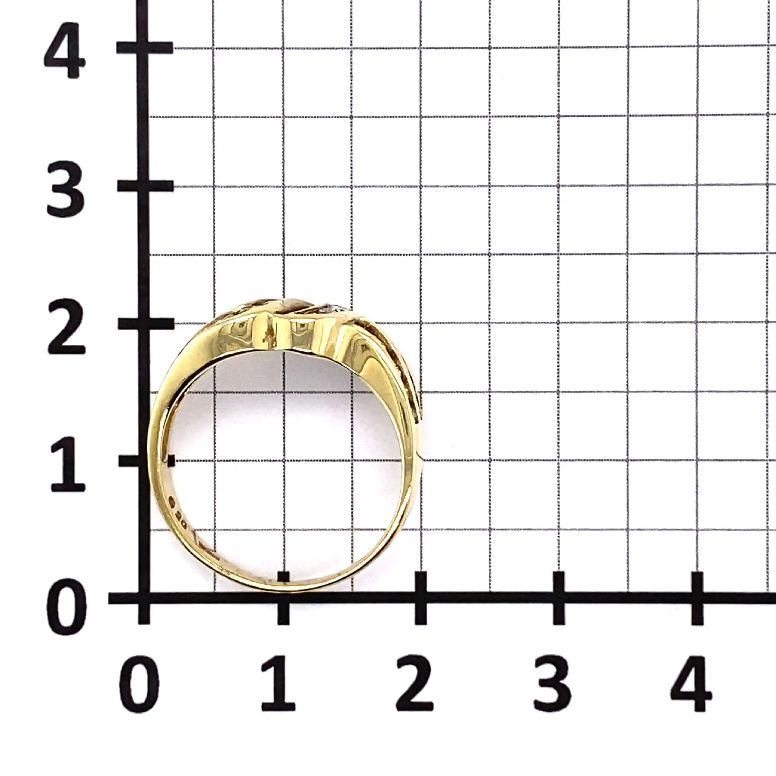 Ring Gelbgold mit Brillanten, graviert mit 0,59ct. Ring Gelbgold mit Brillanten, graviert mit 0,59ct.