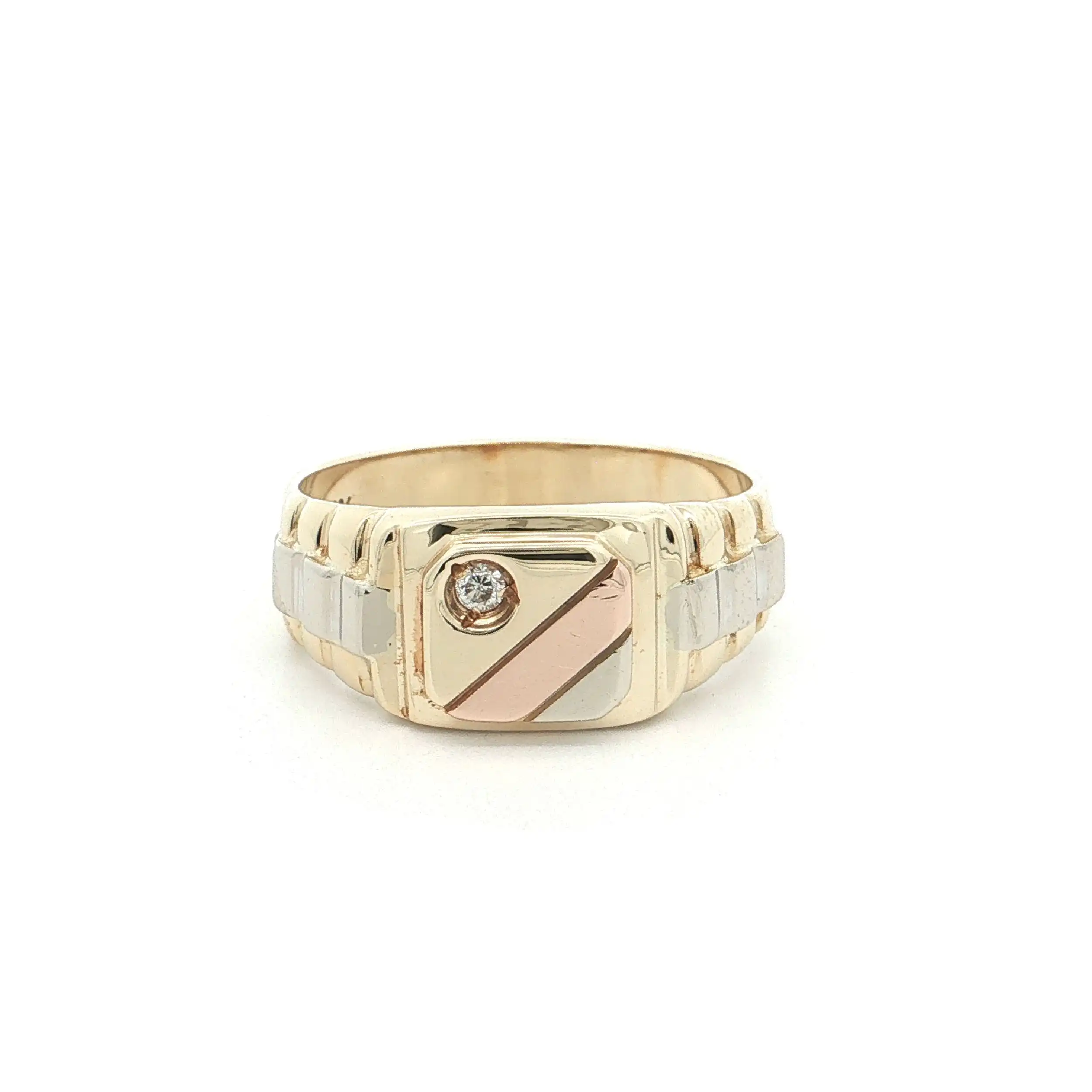 Ring Tricolor mit Zirkonia