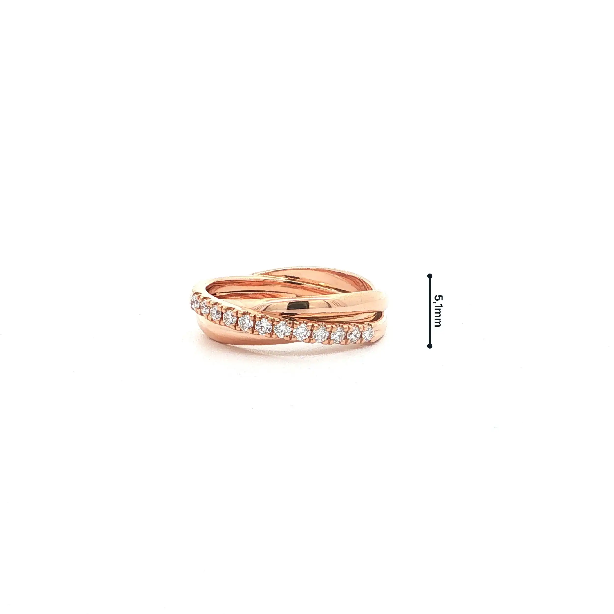 Ring Roségold mit Brillanten 0,25ct. TW/SI