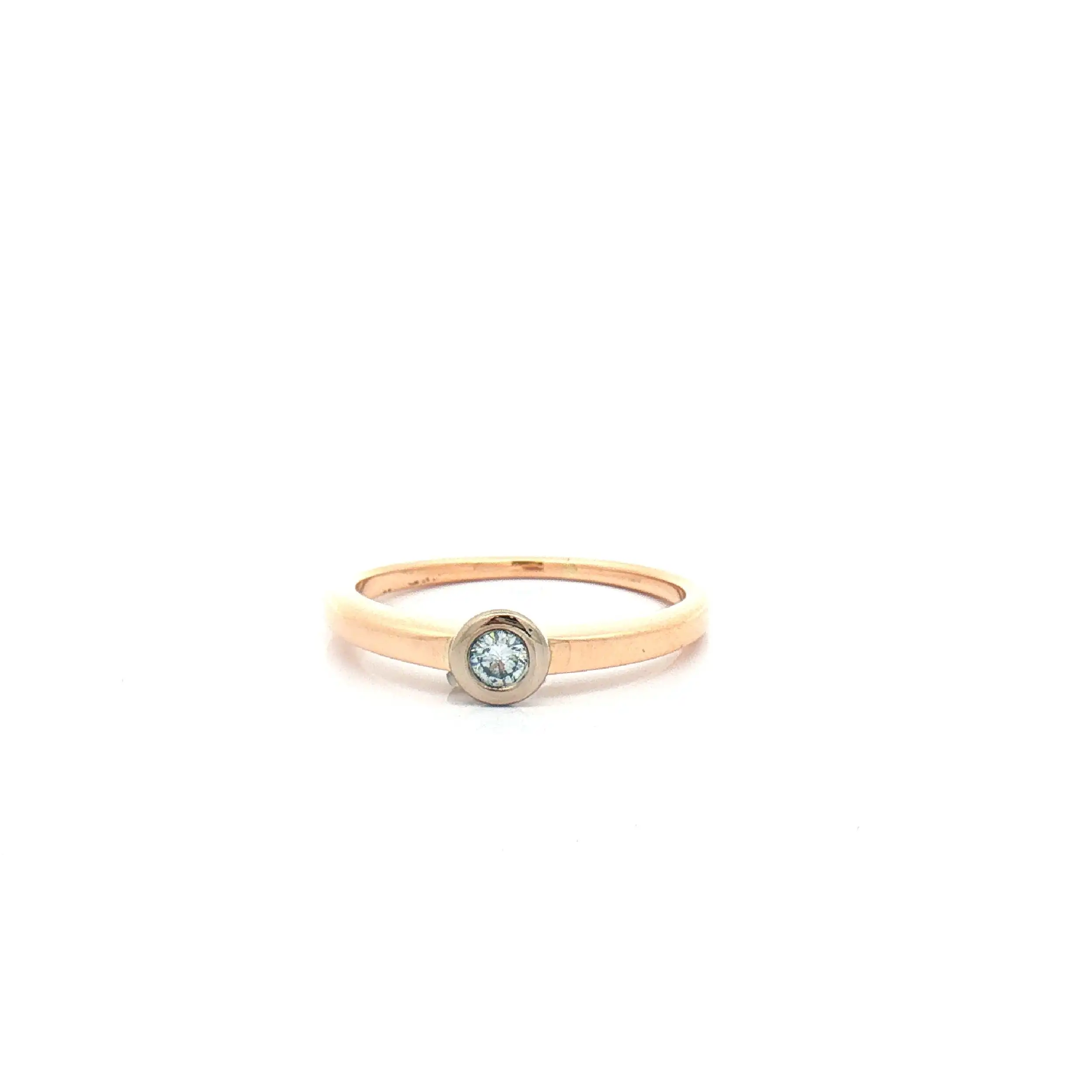 Ring Bicolor mit Brillant Ring Bicolor mit Brillant