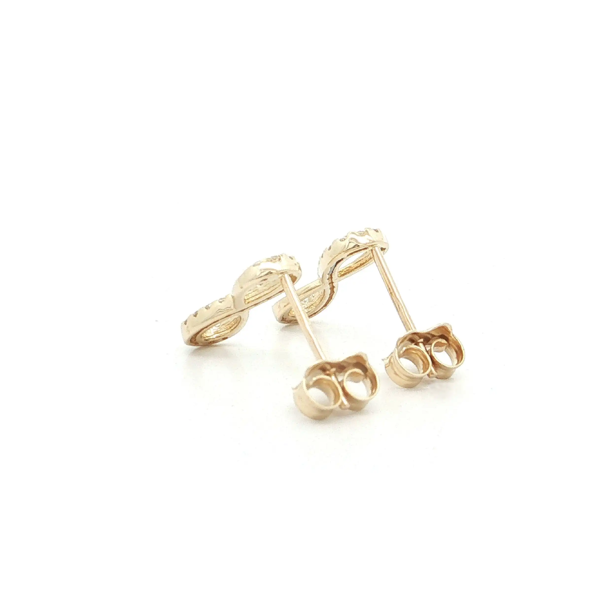 Ohrstecker Gelbgold "Unendlichkeit" mit Zirkonia