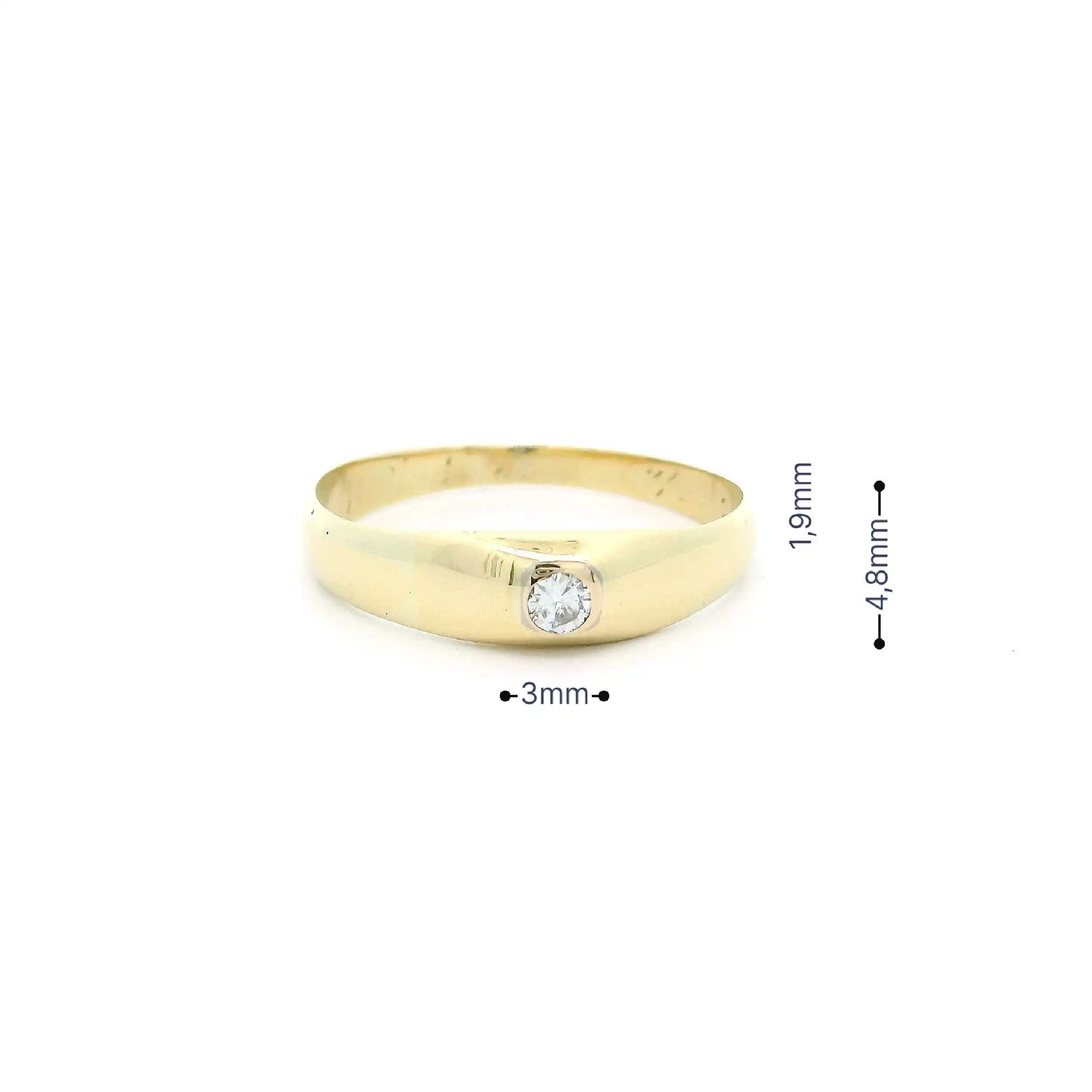 Ring Gelbgold mit Brillant