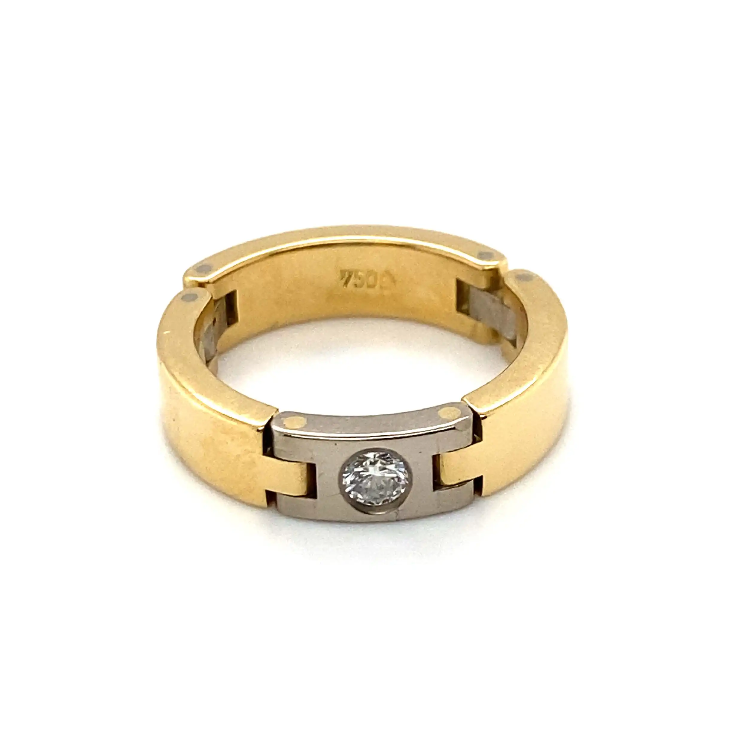 Kettenring bicolor mit Brillant Kettenring bicolor mit Brillant