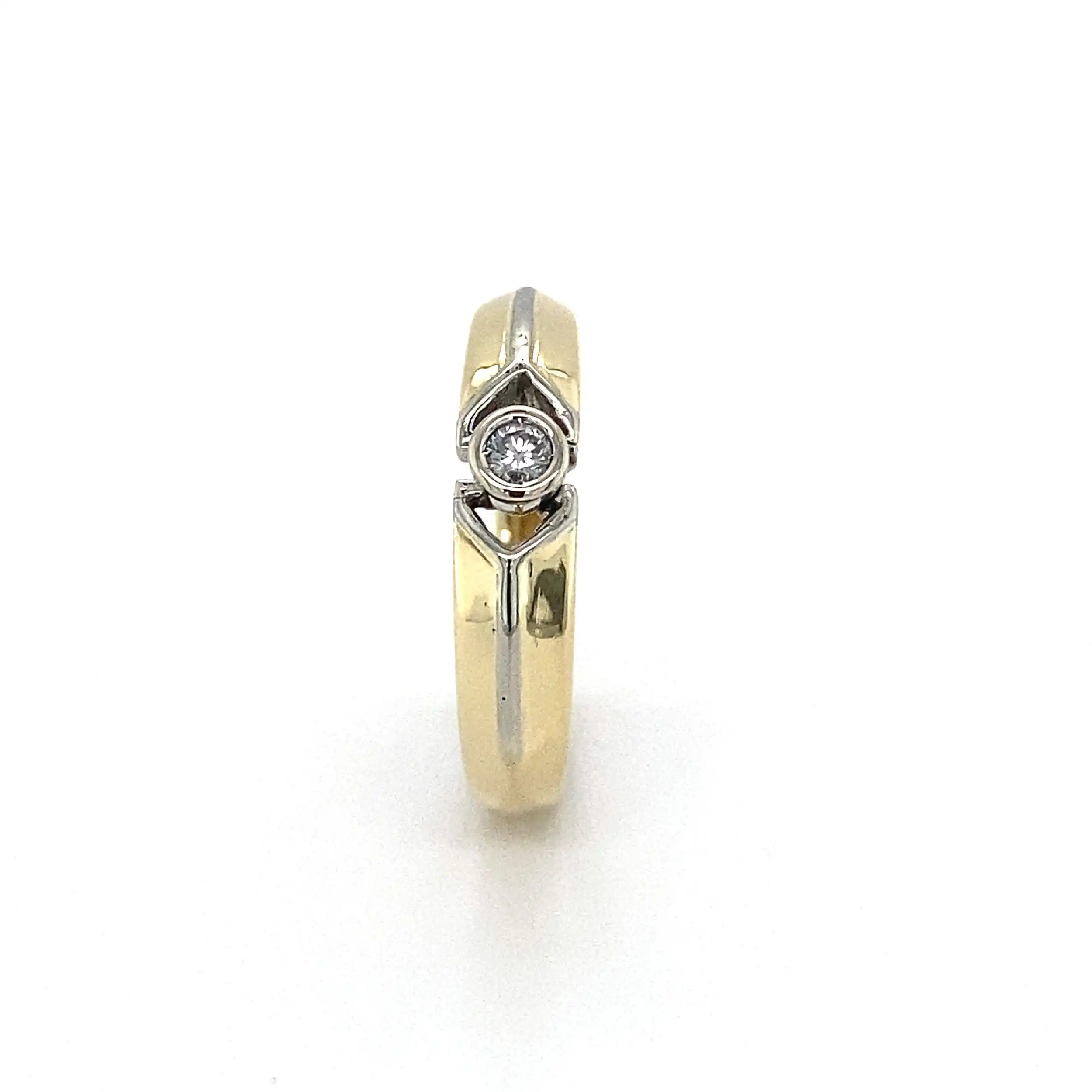Ring Bicolor mit Brillant Ring Bicolor mit Brillant