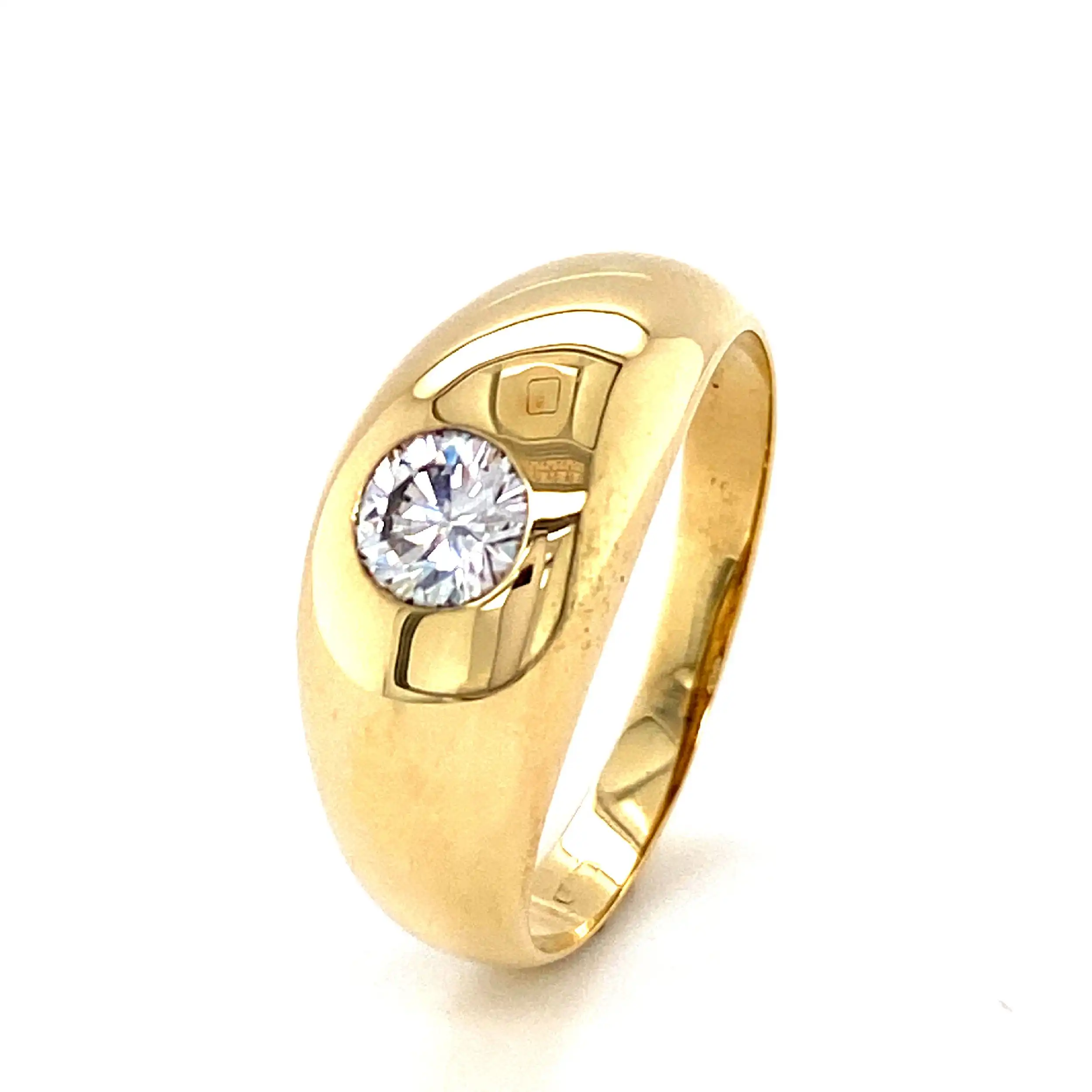 Ring Gelbgold mit Brillant Solitär Ring Gelbgold mit Brillant Solitär