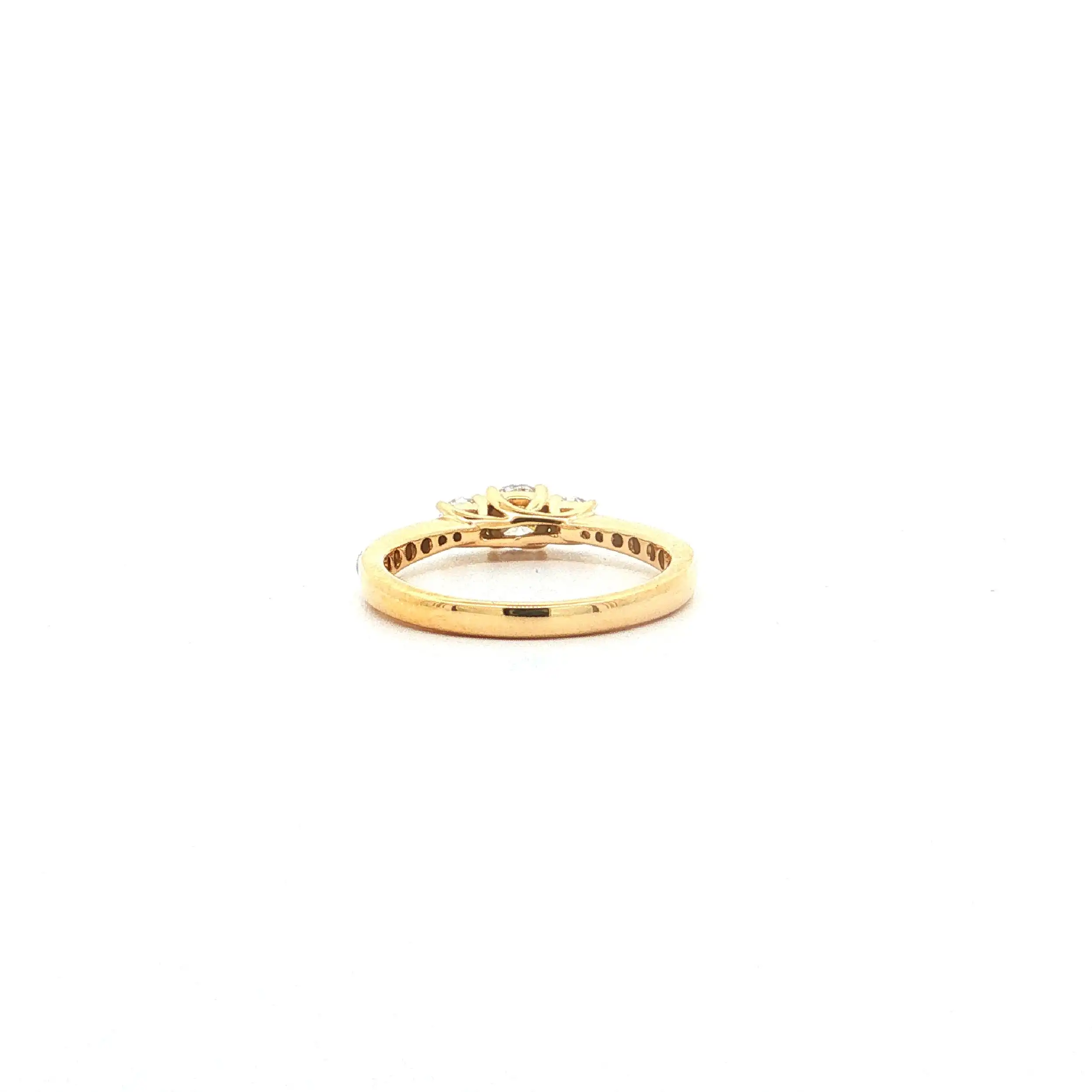 Ring Gelbgold mit Brillanten 0,16ct. TW/SI & 0,25ct. D/IF