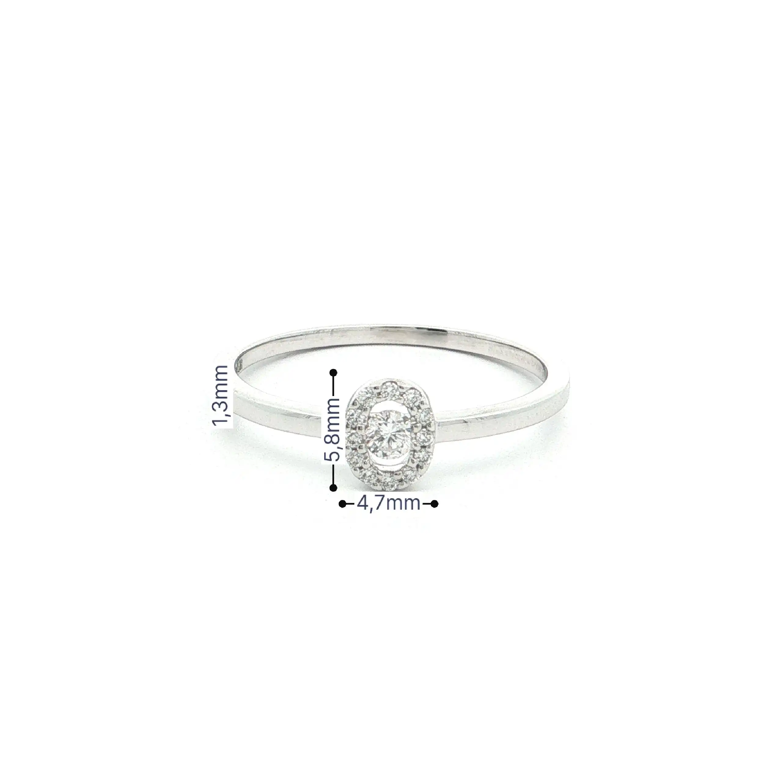 Ring Weißgold mit Brillant Ring Weißgold mit Brillant