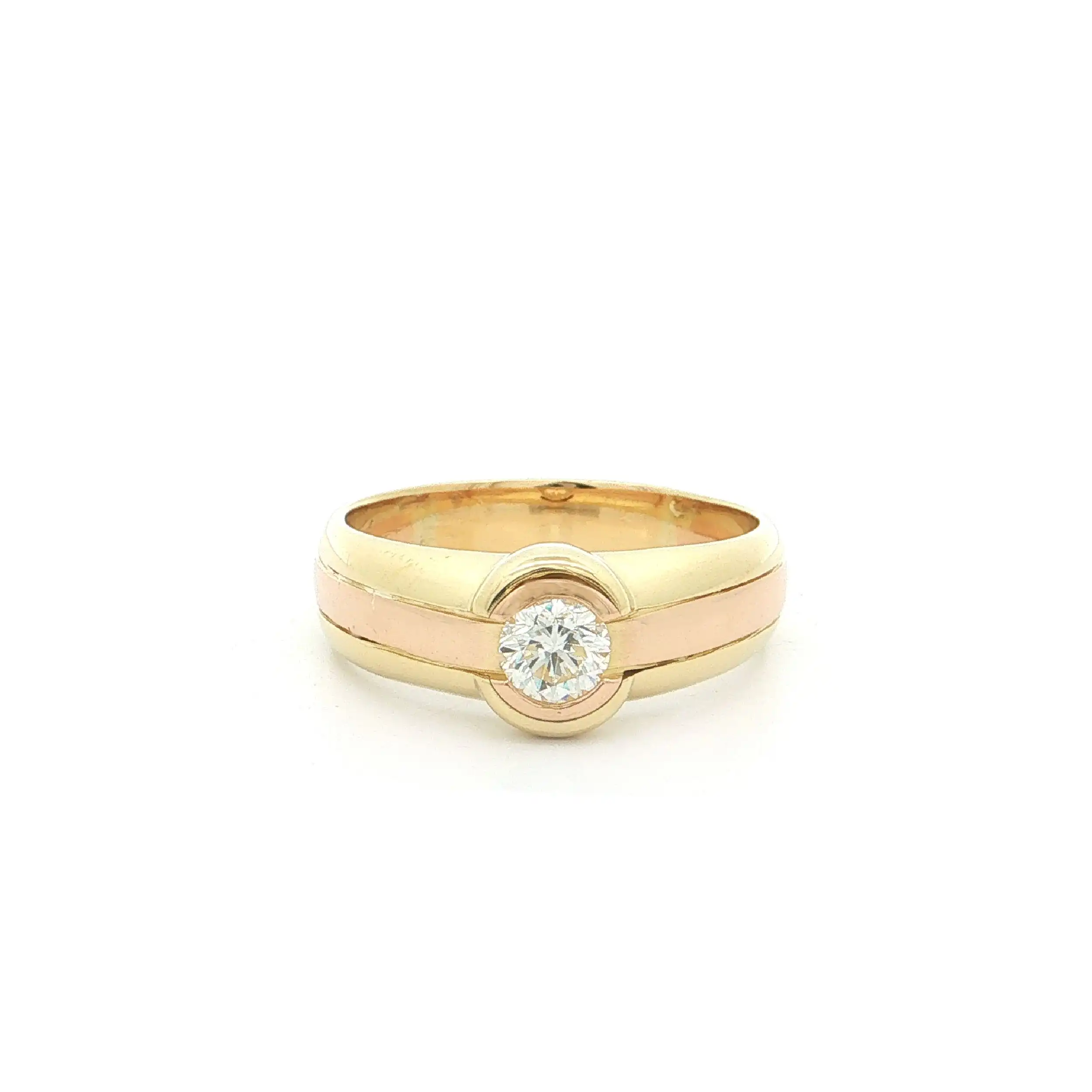 Ring Bicolor mit Brillant Ring Bicolor mit Brillant