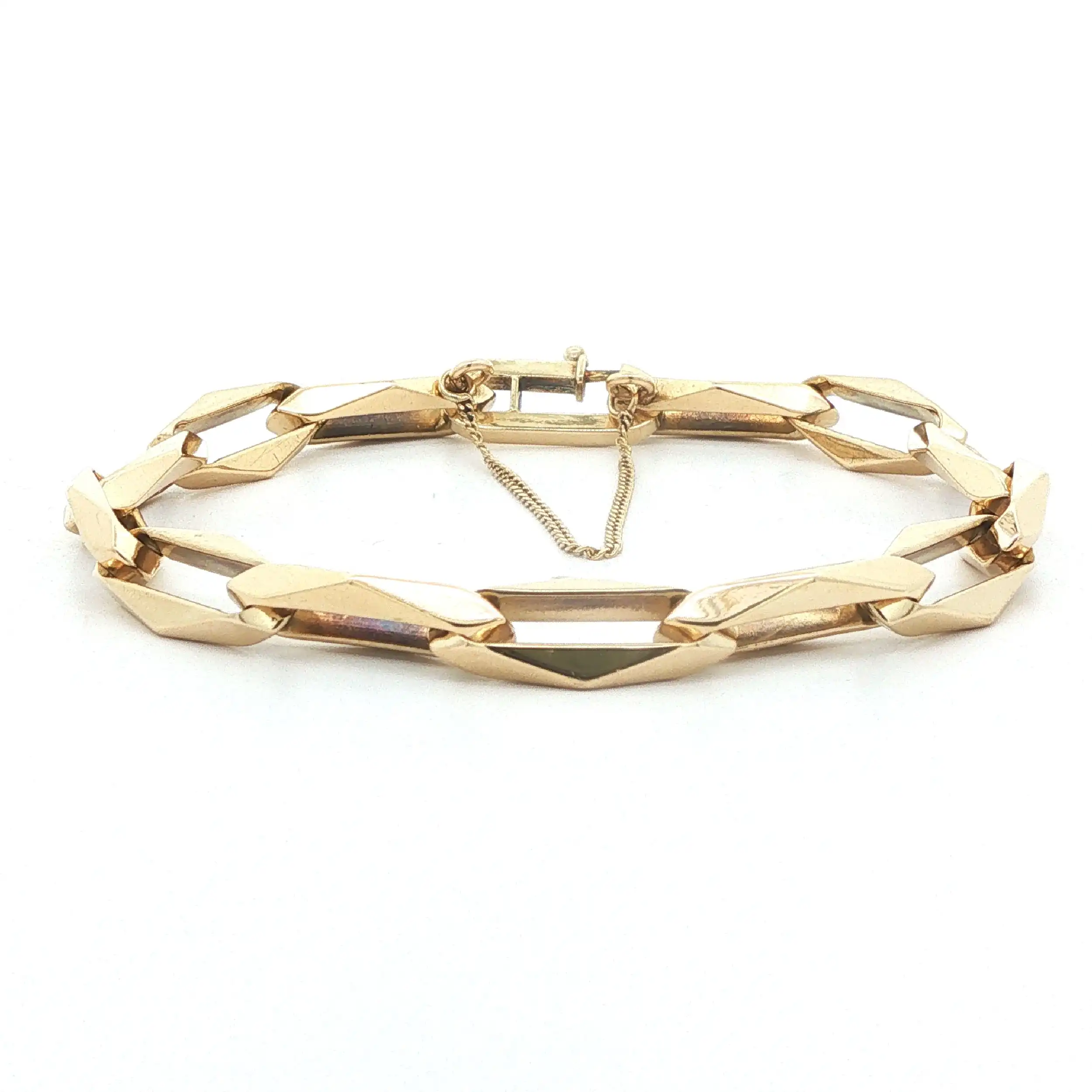 Ankerarmband Gelbgold mit Sicherheitskette Ankerarmband Gelbgold mit Sicherheitskette
