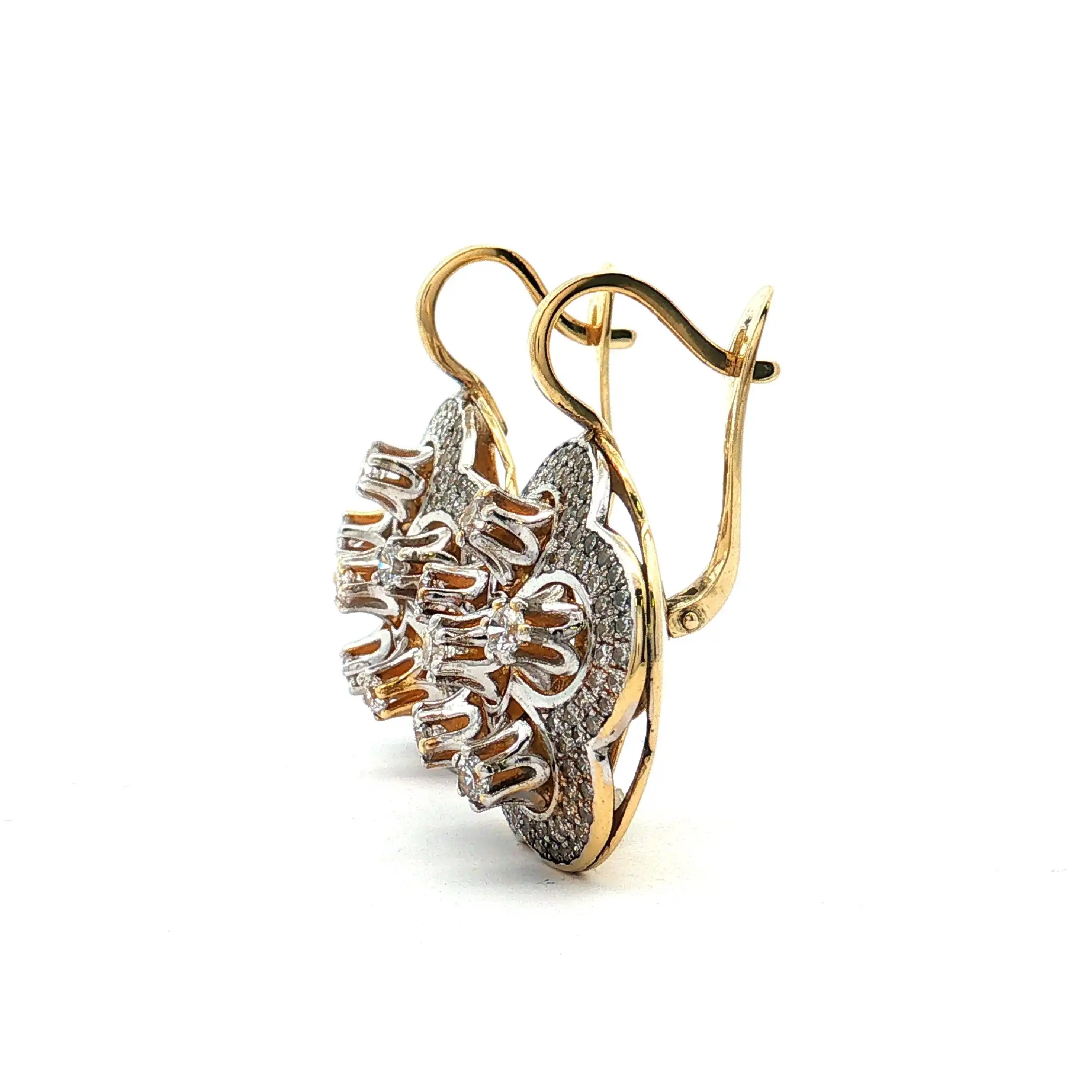 Ohrringe Bicolor mit Zirkonia Ohrringe Bicolor mit Zirkonia
