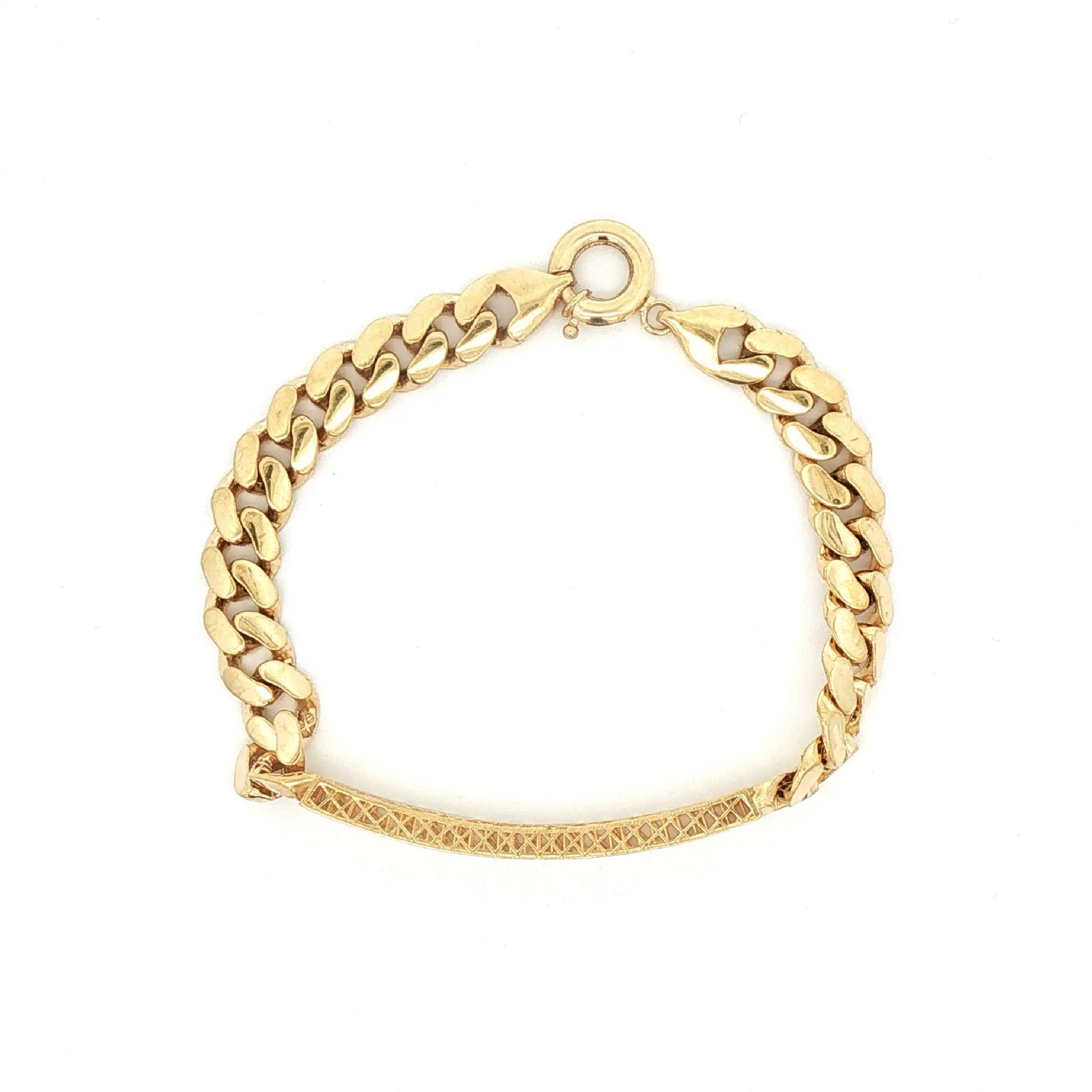 Armband Gelbgold mit schwarzer Farbe im Muster Armband Gelbgold mit schwarzer Farbe im Muster