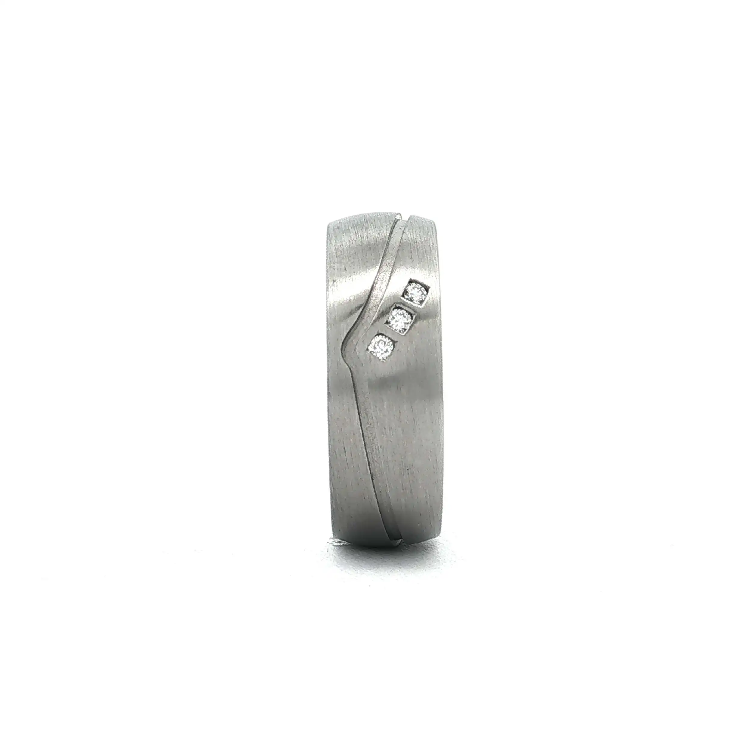 Ring Edelstahl mit Brillanten