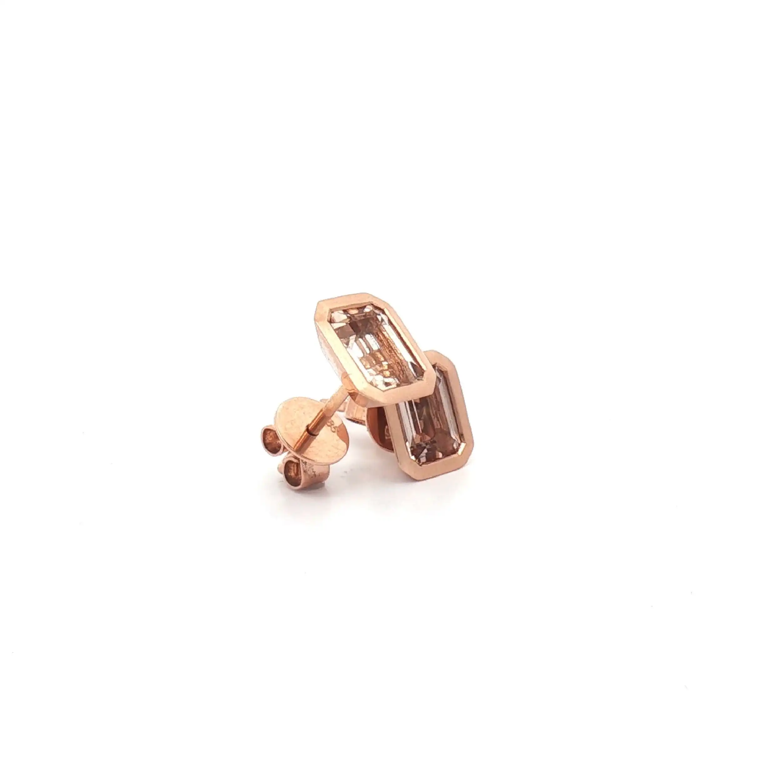 Ohrstecker Roségold mit Morganit