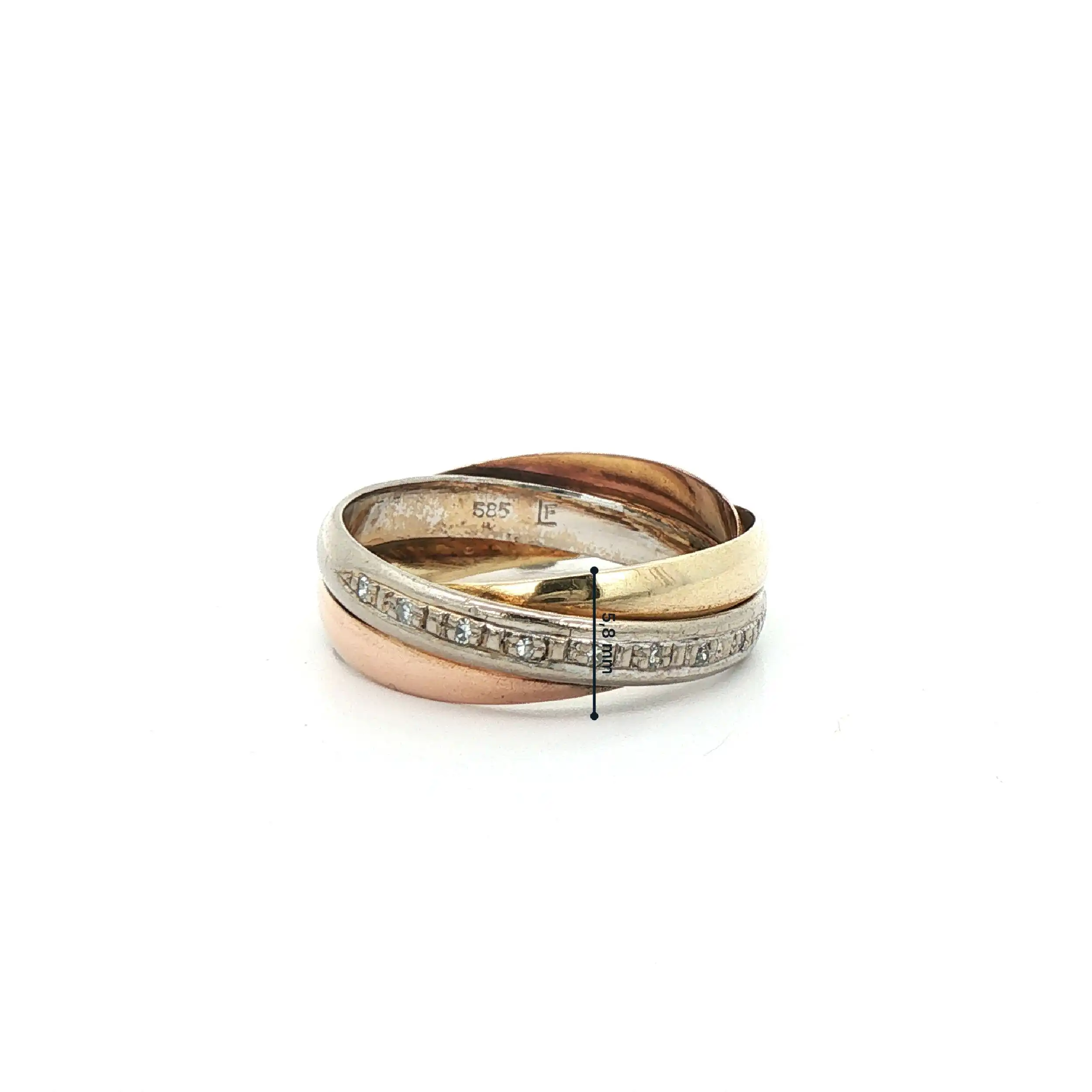Ring Bicolor mit Diamanten