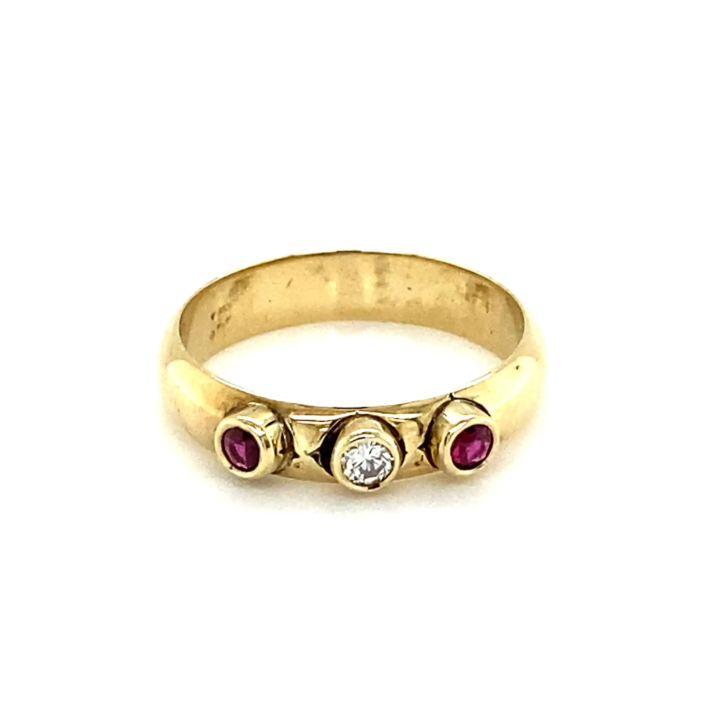 Ring Gelbgold mit Brillant und Farbsteinen Ring Gelbgold mit Brillant und Farbsteinen