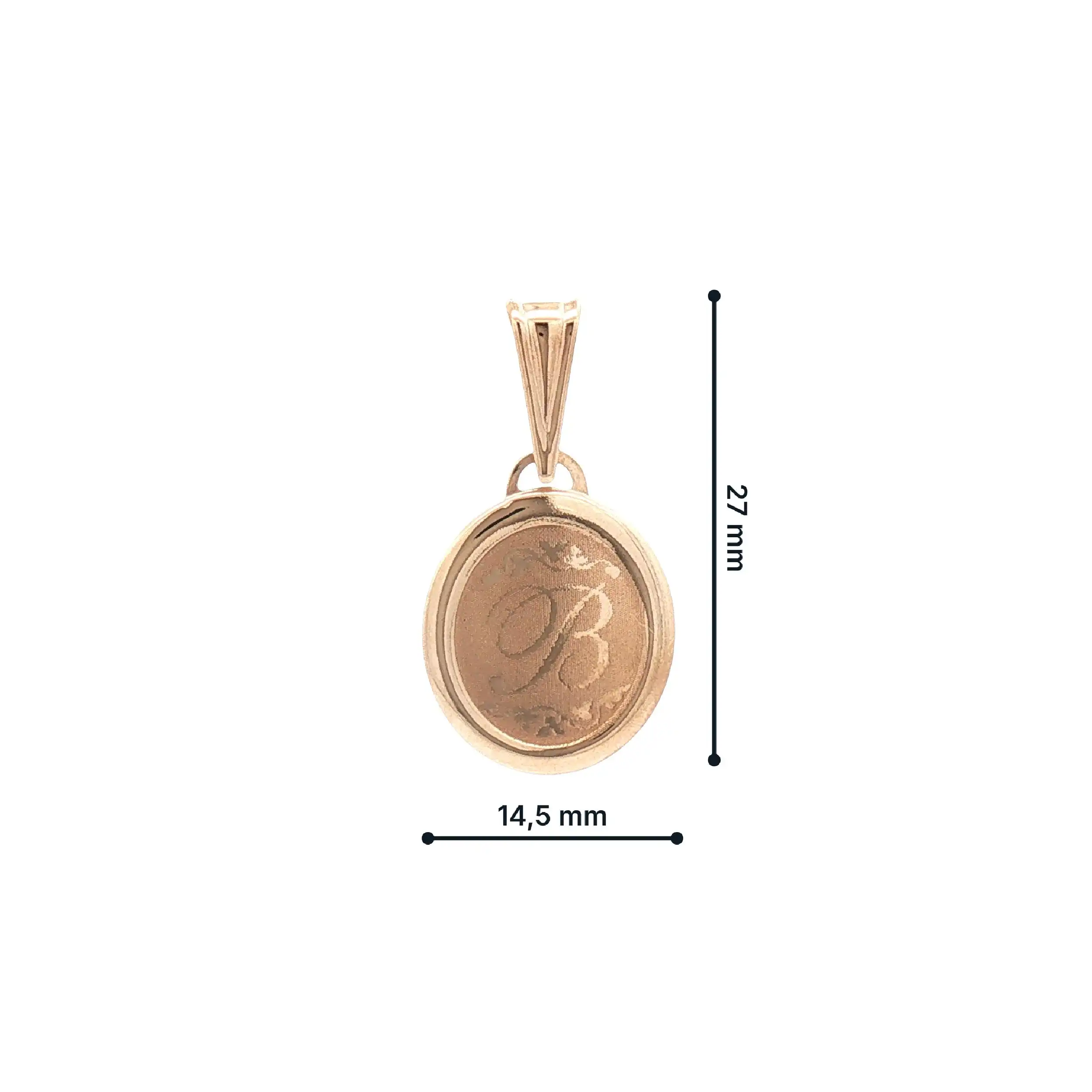 Anhänger Rotgold 'B'