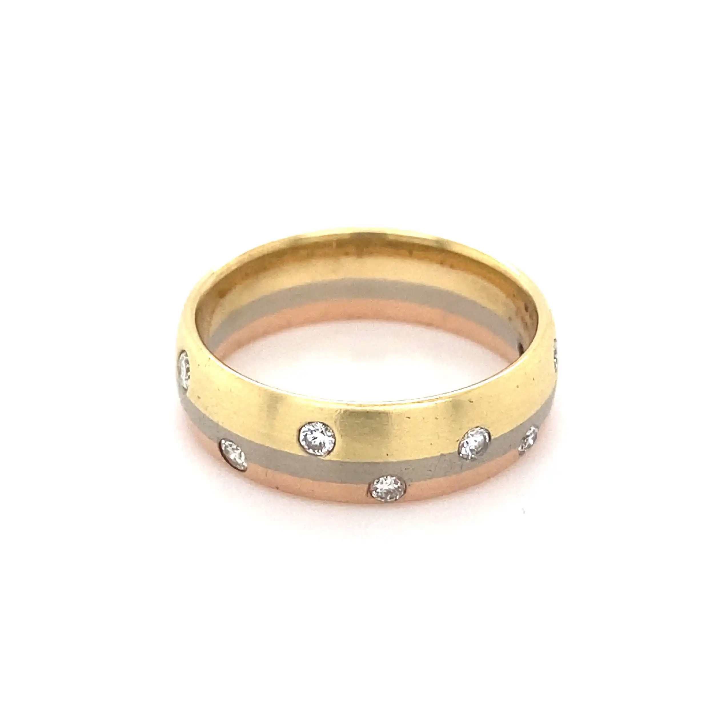 Ring Tricolor mit Brillanten Ring Tricolor mit Brillanten