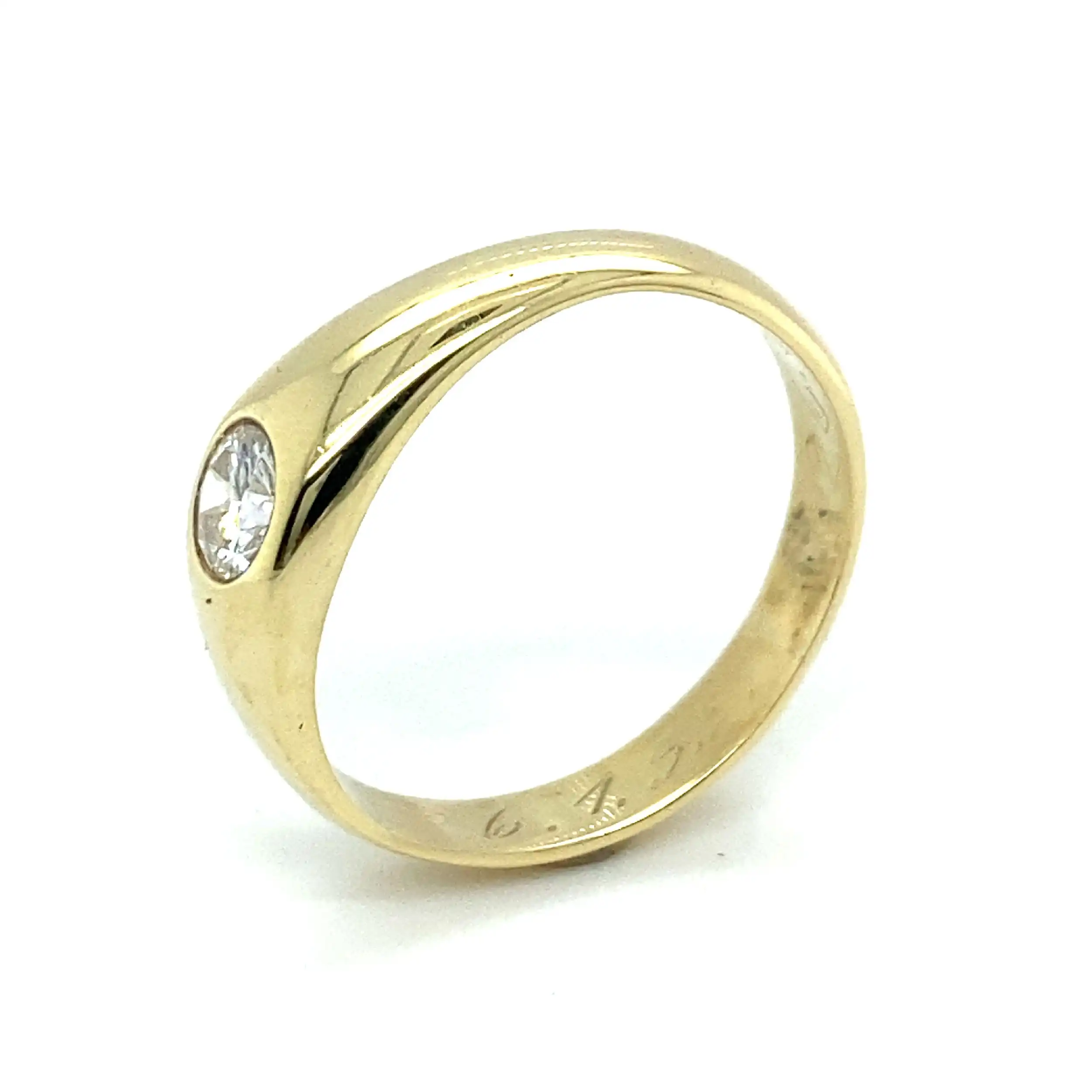 Solitärring Gelbgold mit Brillant