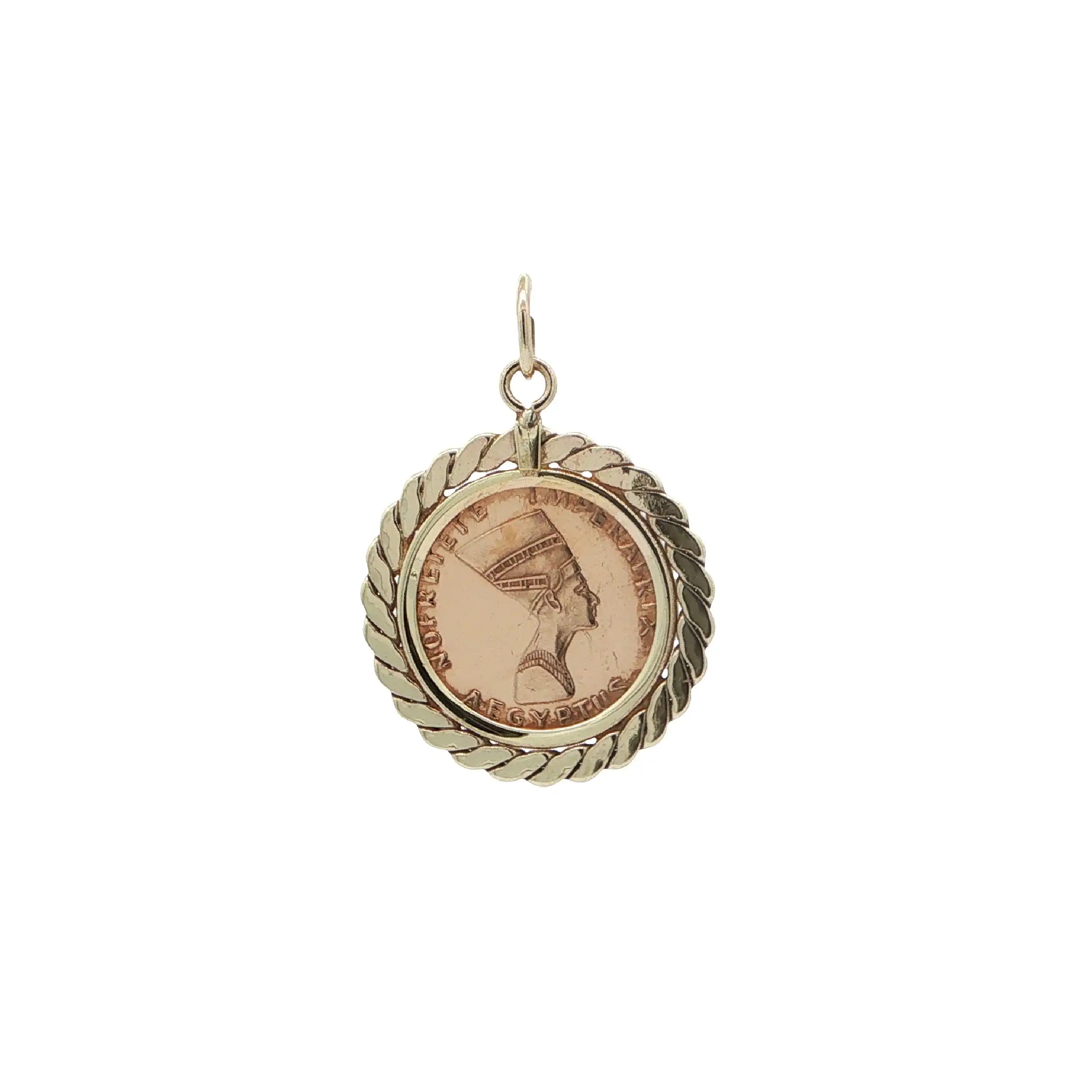 Anhänger Gelbgold mit Nofretete-Medaille