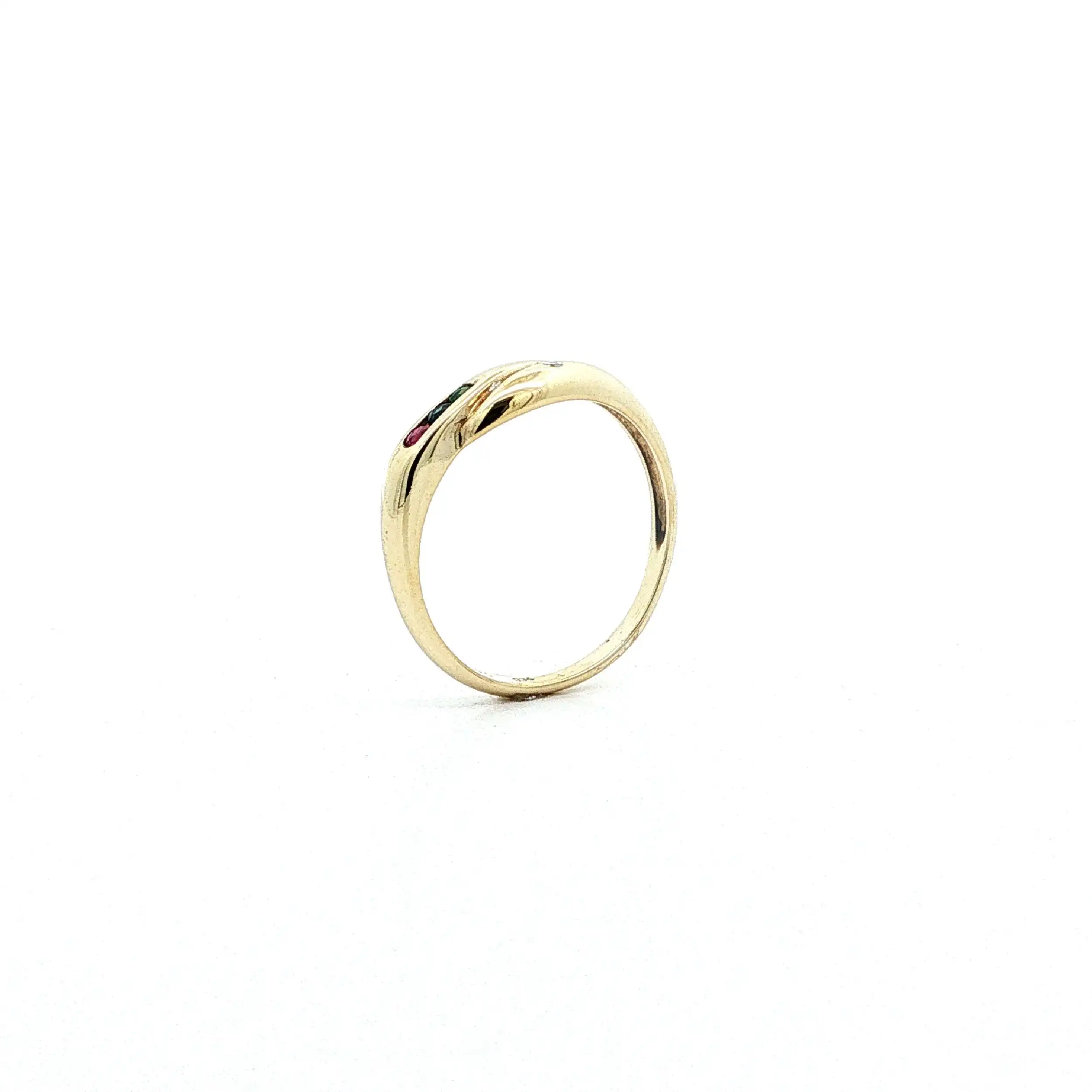 Ring Gelbgold mit Rubin, Saphir, Smaragd & Diamant Ring Gelbgold mit Rubin, Saphir, Smaragd & Diamant