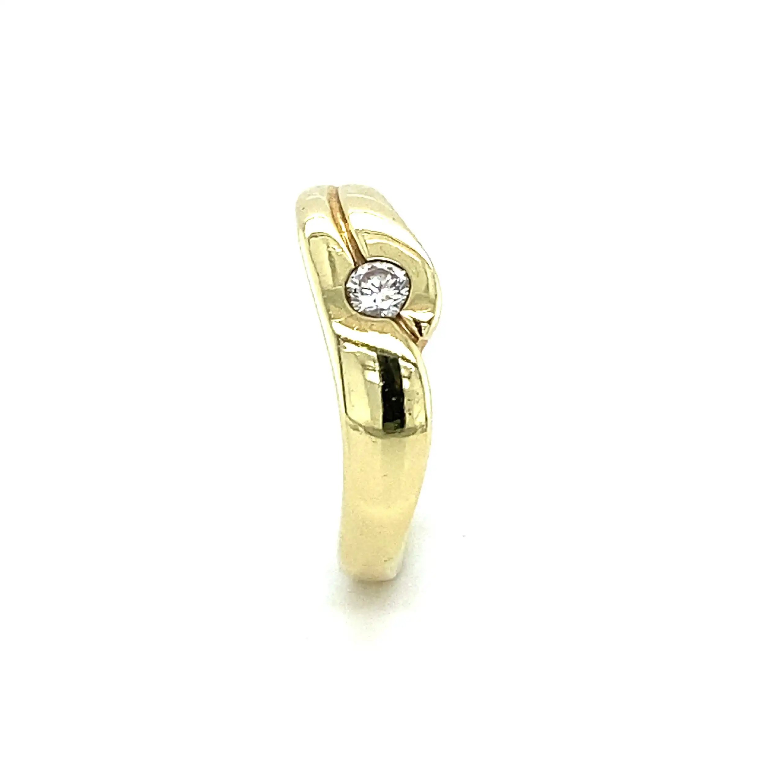 Ring Gelbgold mit Brillant Solitär Ring Gelbgold mit Brillant Solitär