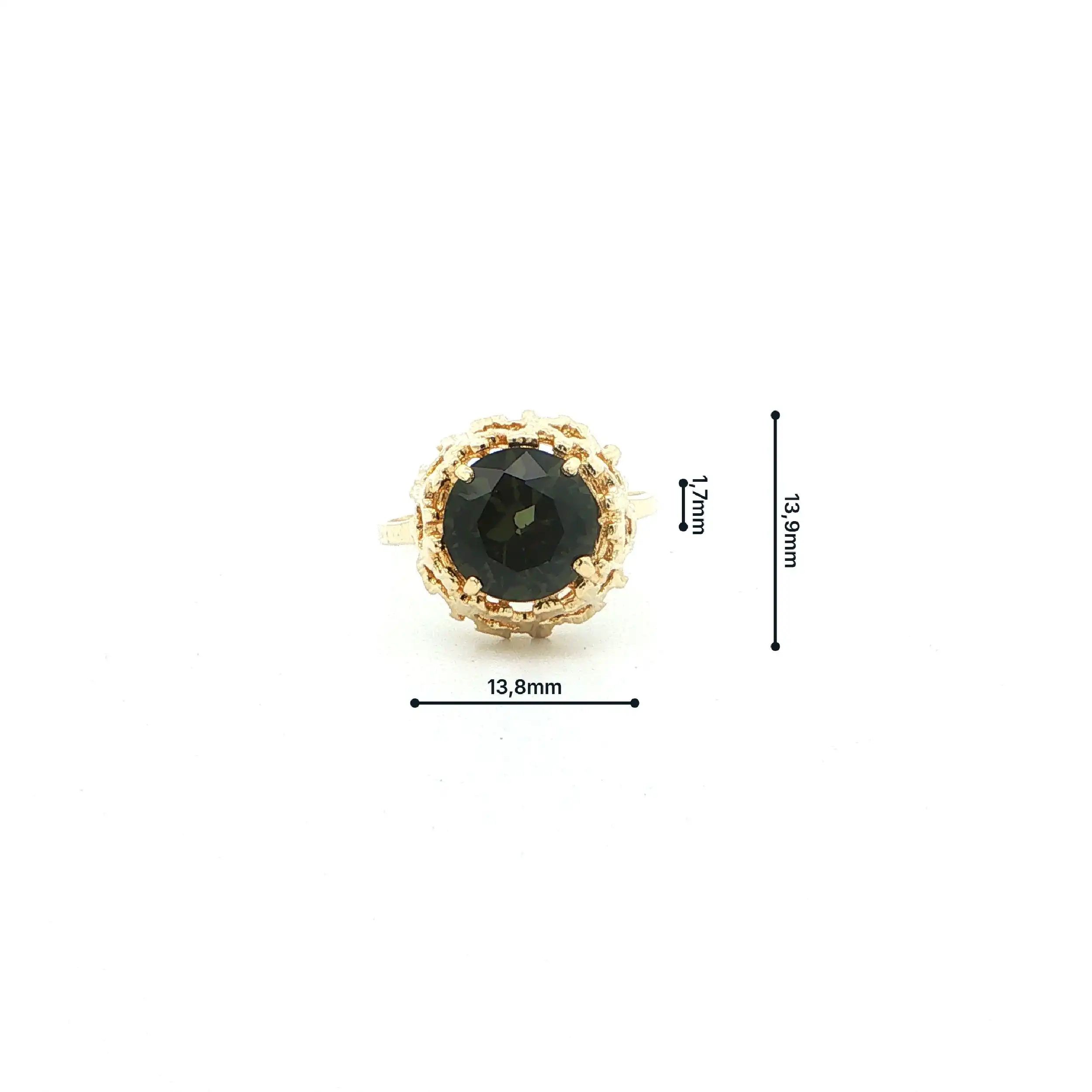 Ring Gelbgold mit Grossular Ring Gelbgold mit Grossular