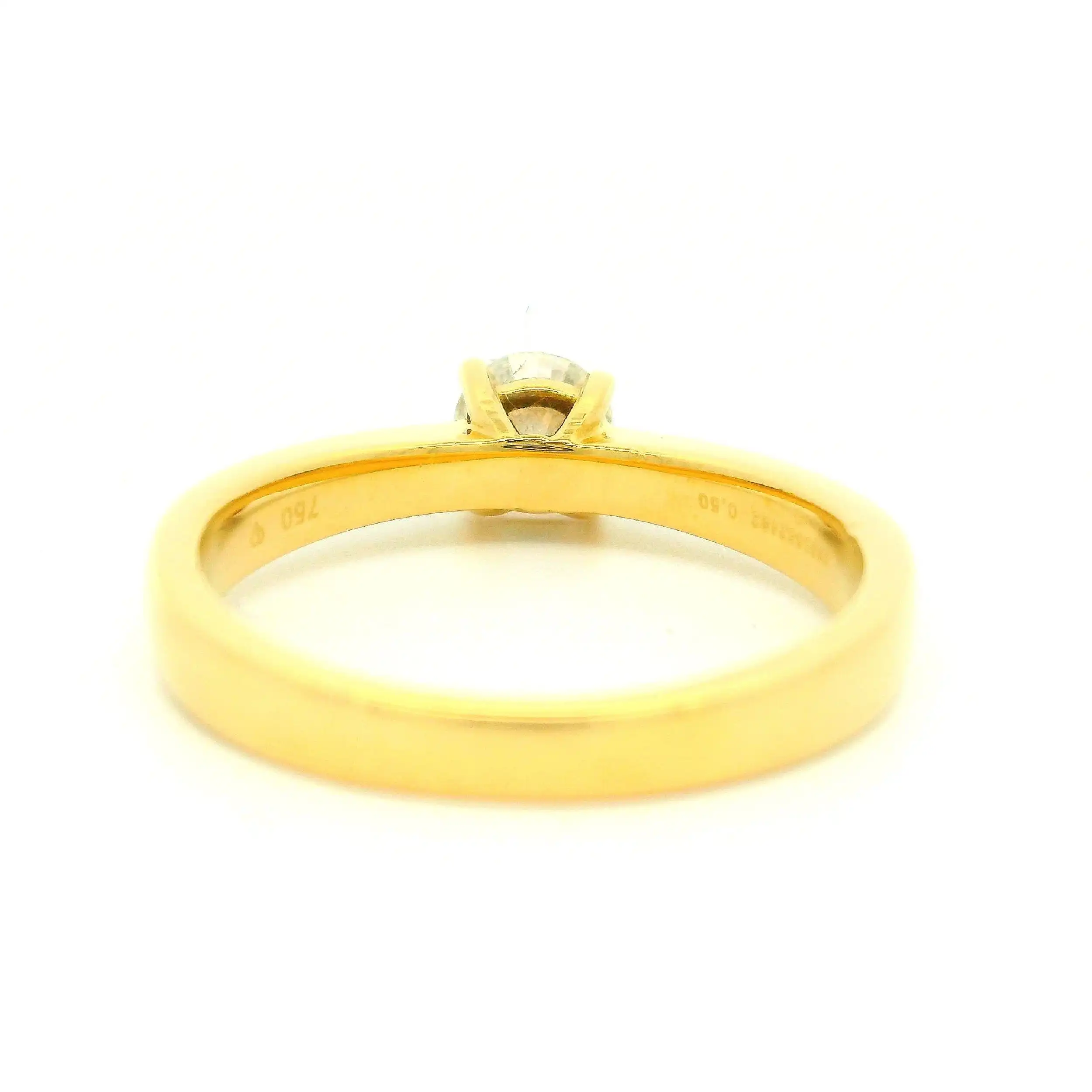 Solitärring Gelbgold mit Brillant, mit GIA-Zertifikat Solitärring Gelbgold mit Brillant, mit GIA-Zertifikat