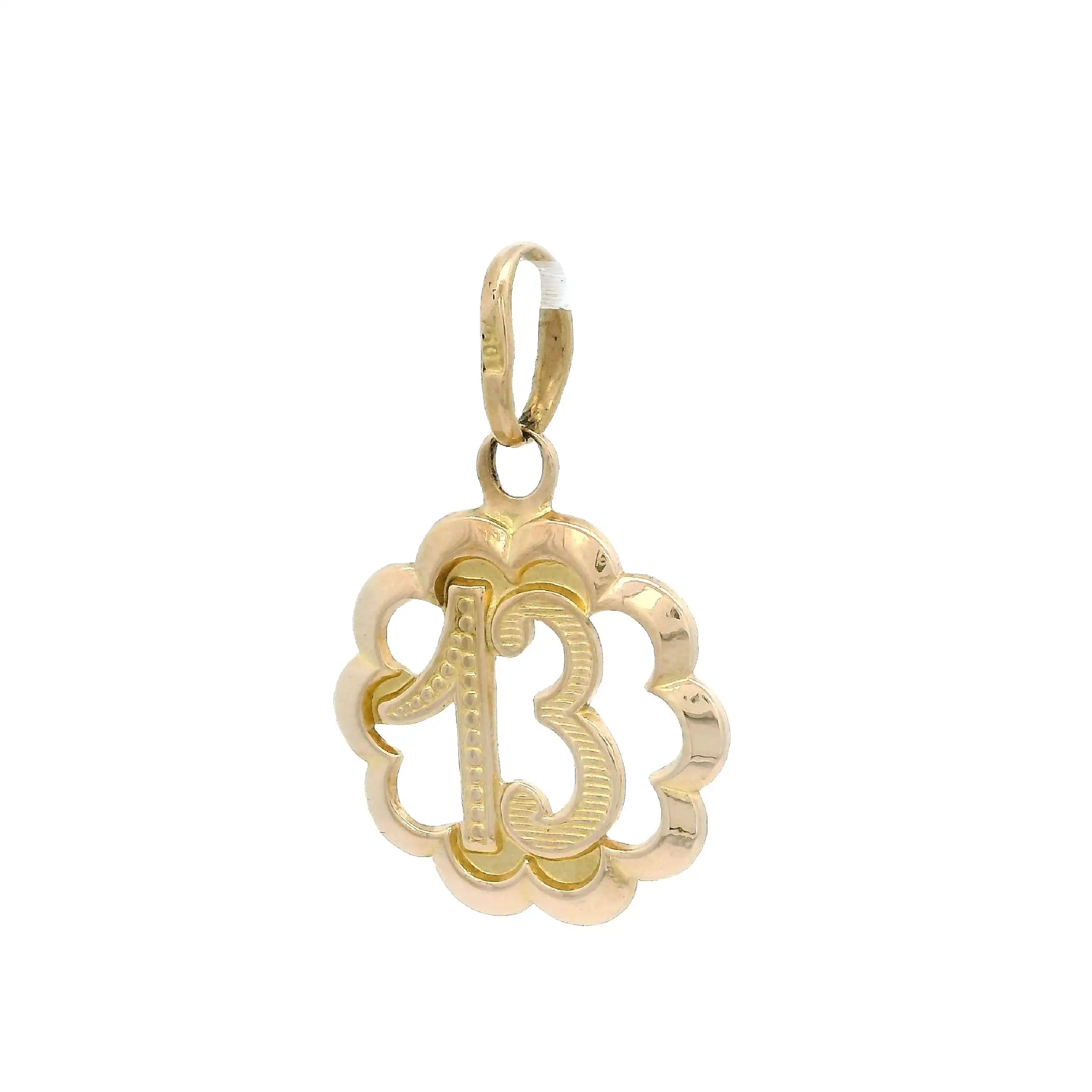 Anhänger Gelbgold "13"