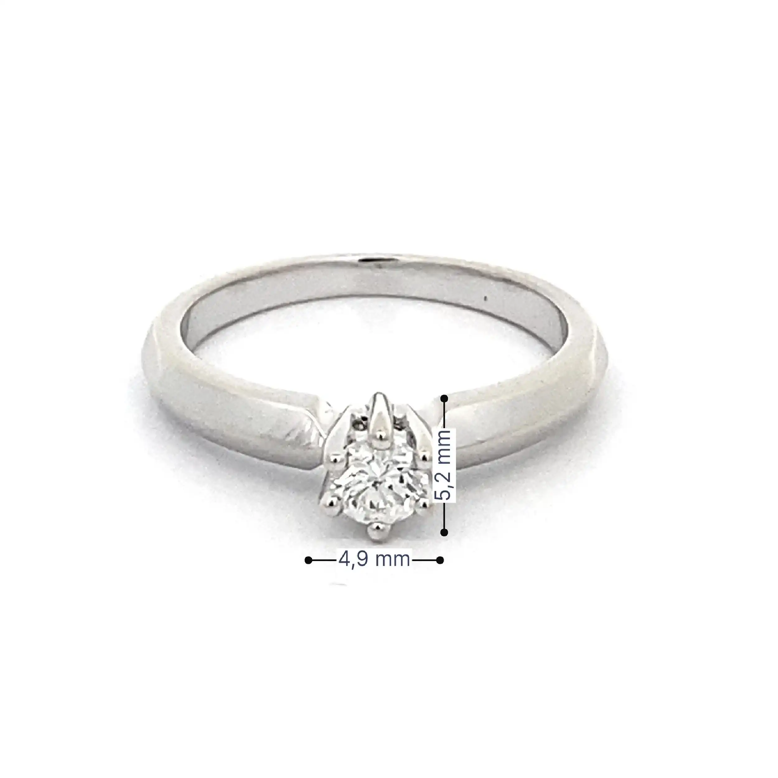 Ring Weißgold mit Brillant Ring Weißgold mit Brillant