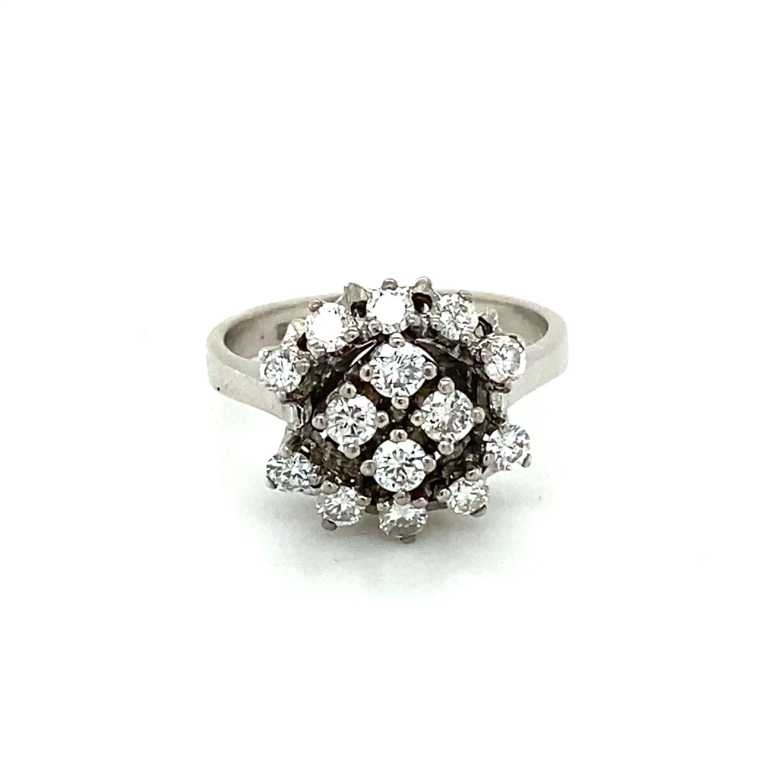 Ring Weißgold mit Brillanten, graviert mit 0,78ct Ring Weißgold mit Brillanten, graviert mit 0,78ct