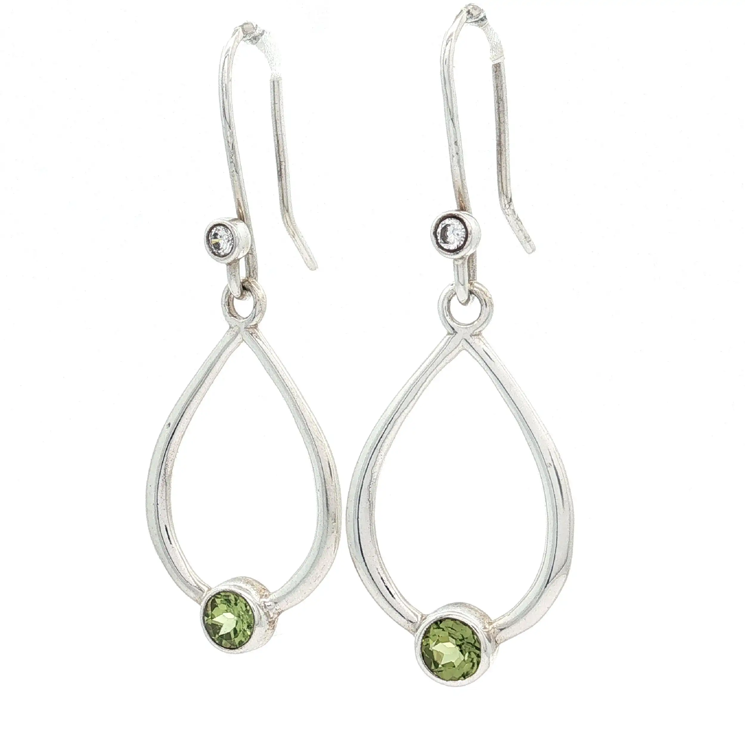 Ohrringe Silber Pandora grüner Peridot Ohrringe Silber Pandora grüner Peridot