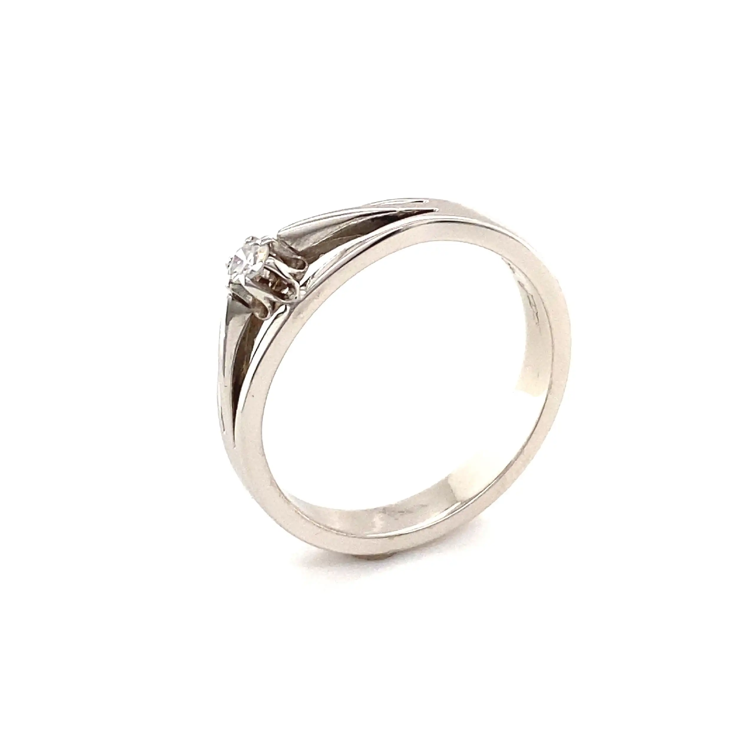 Ring Weißgold mit Brillant Ring Weißgold mit Brillant