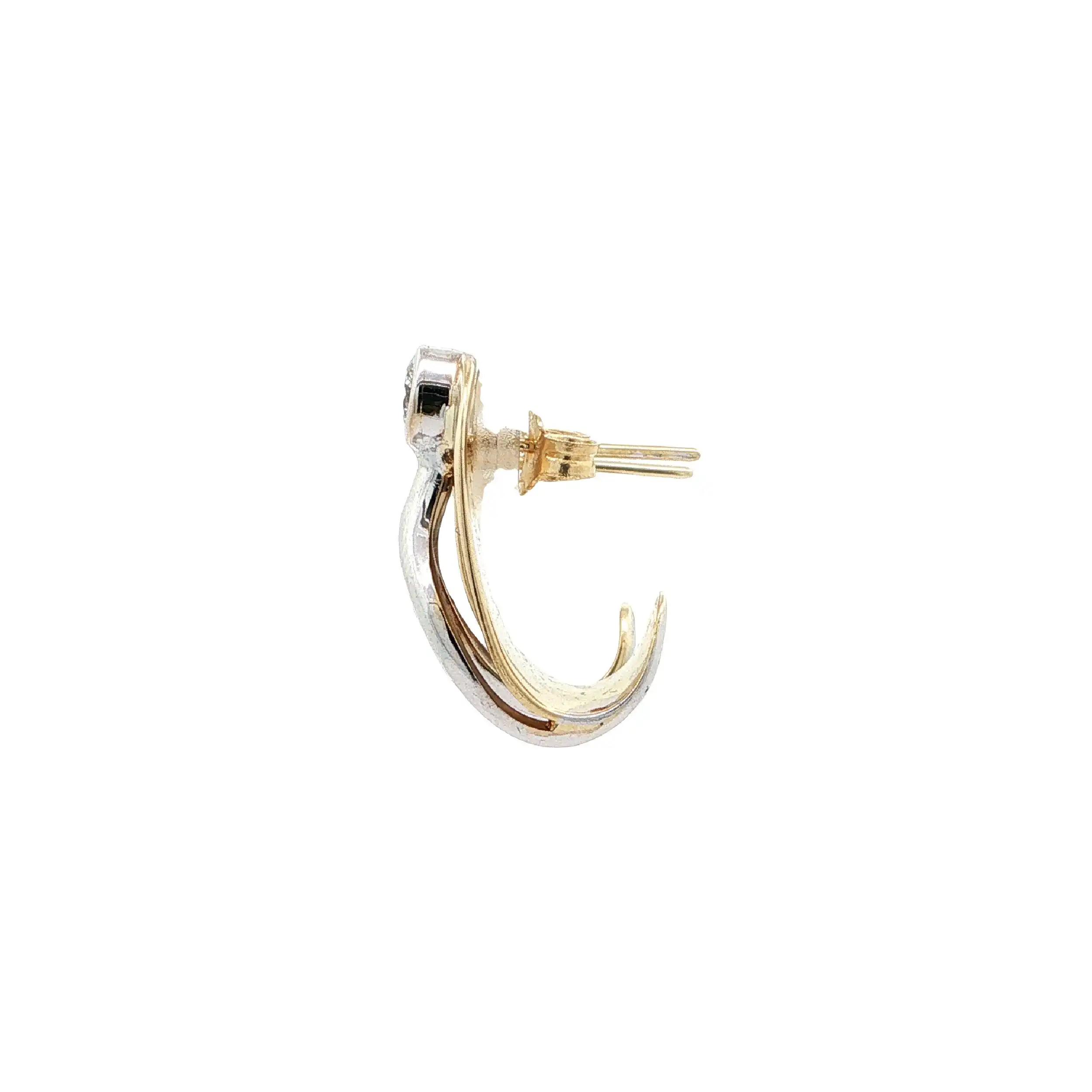 Ohrstecker Bicolor mit Brillant