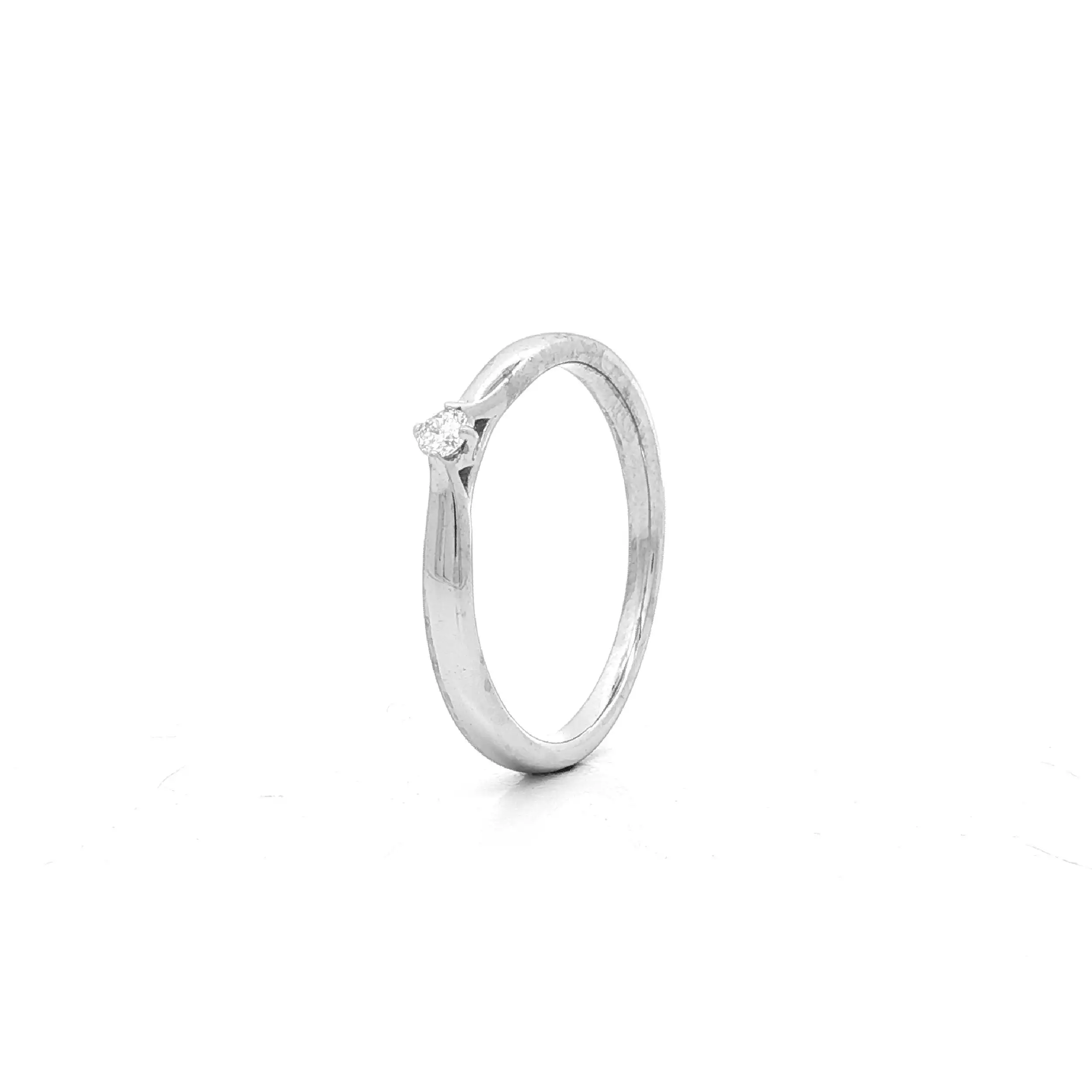 Ring Weißgold mit Solitär Brillant Ring Weißgold mit Solitär Brillant