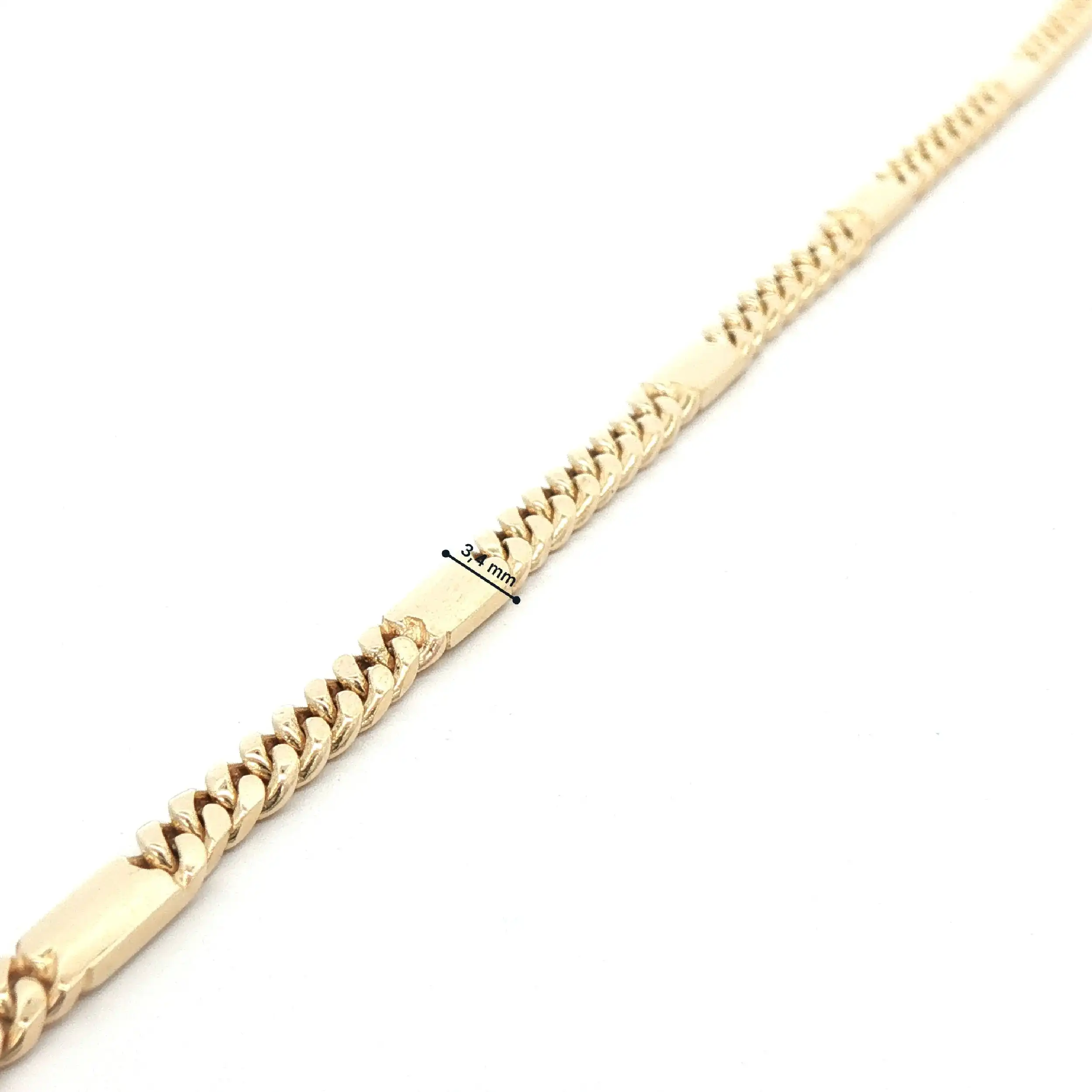 Panzerarmband Gelbgold mit Platten