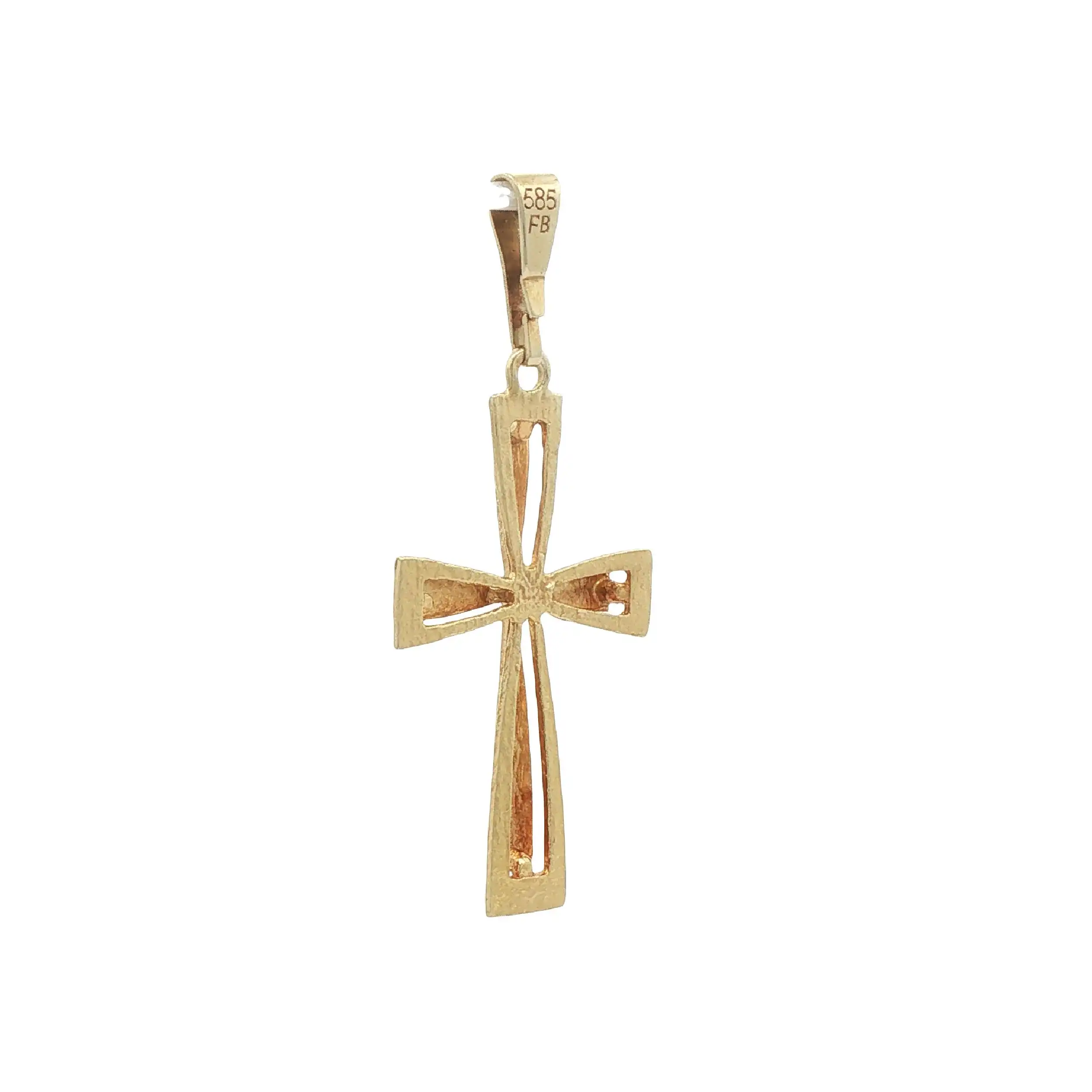 Anhänger Gelbgold Kreuz