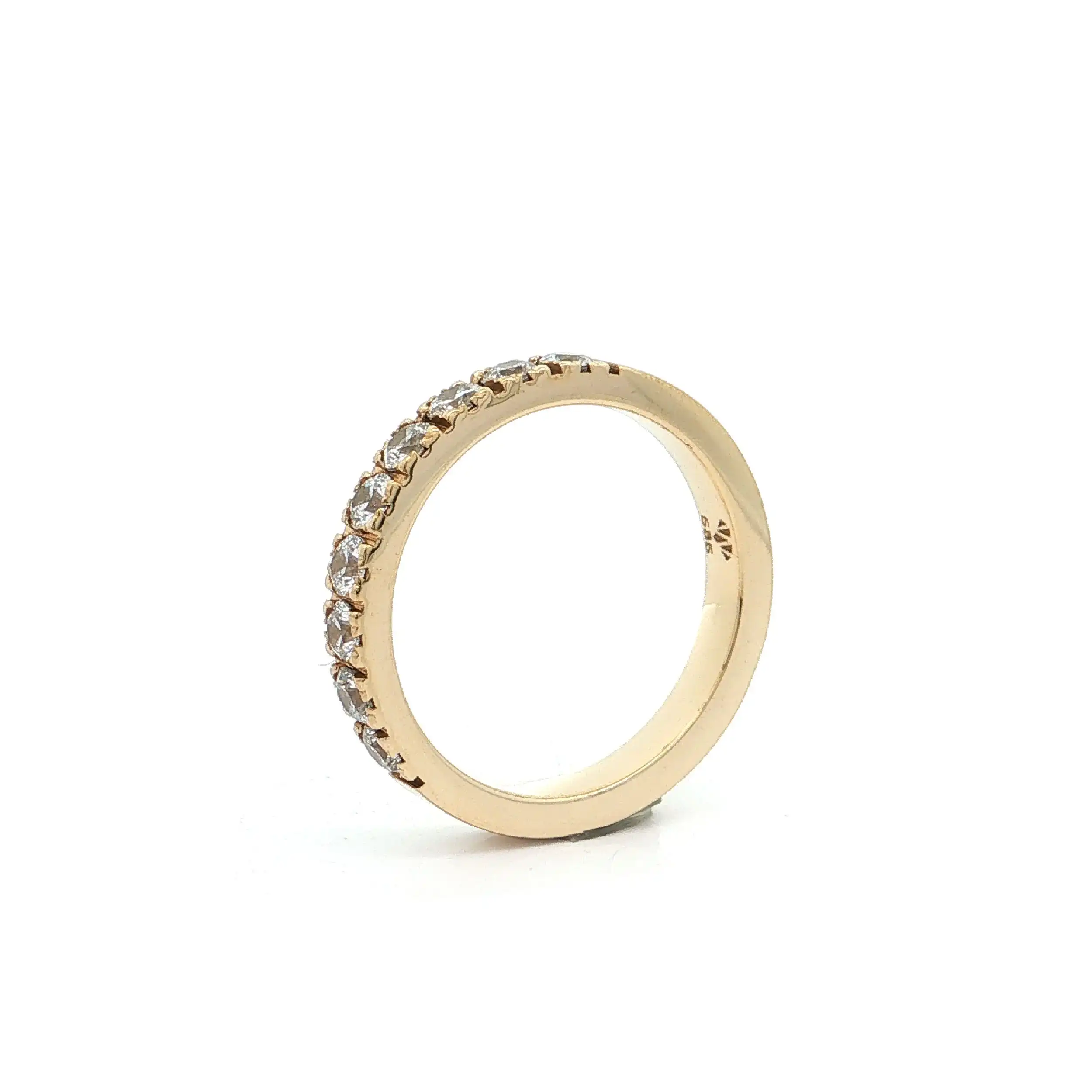 Halbmemoryring Gelbgold mit Zirkonia Halbmemoryring Gelbgold mit Zirkonia