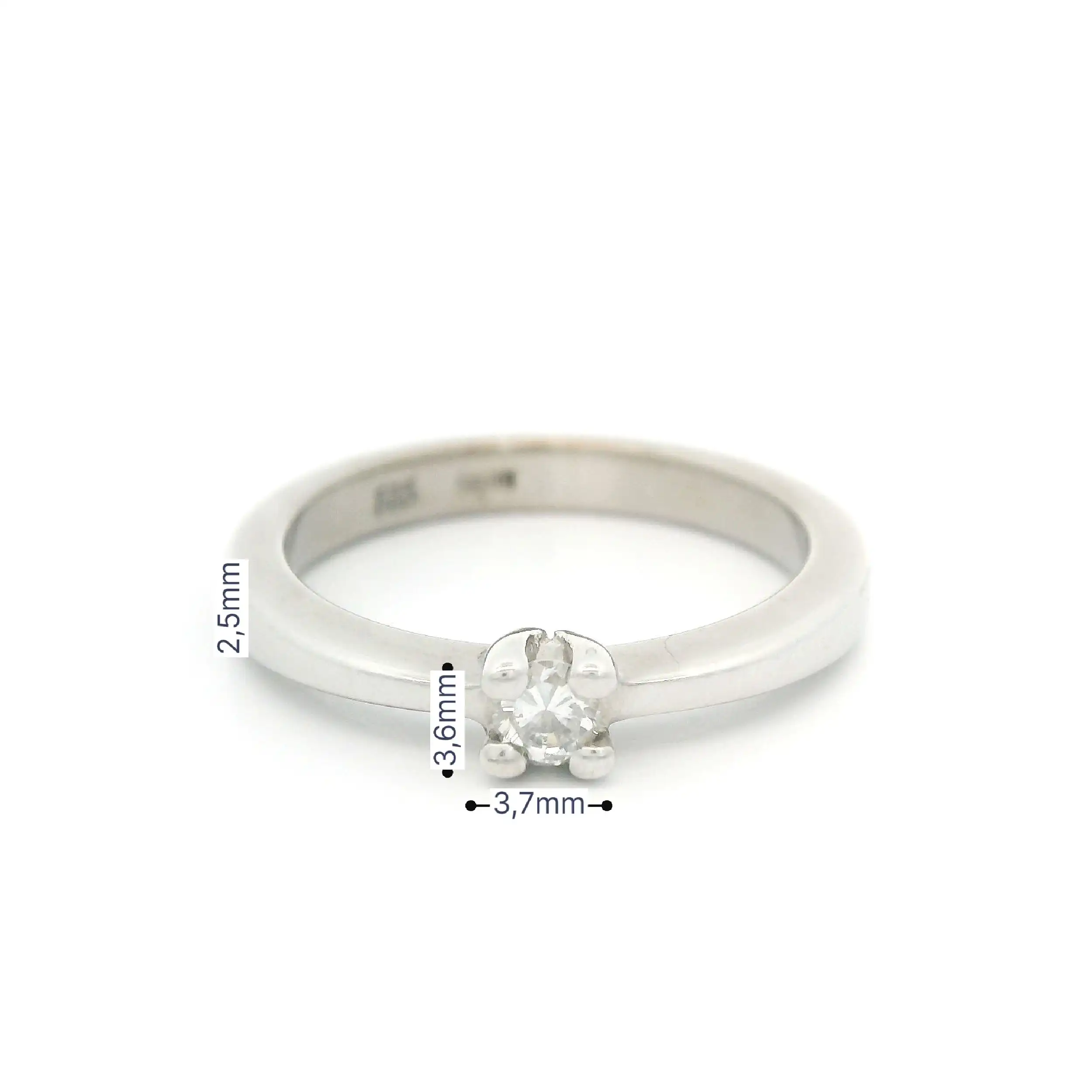 Ring Weißgold mit Brillant Ring Weißgold mit Brillant