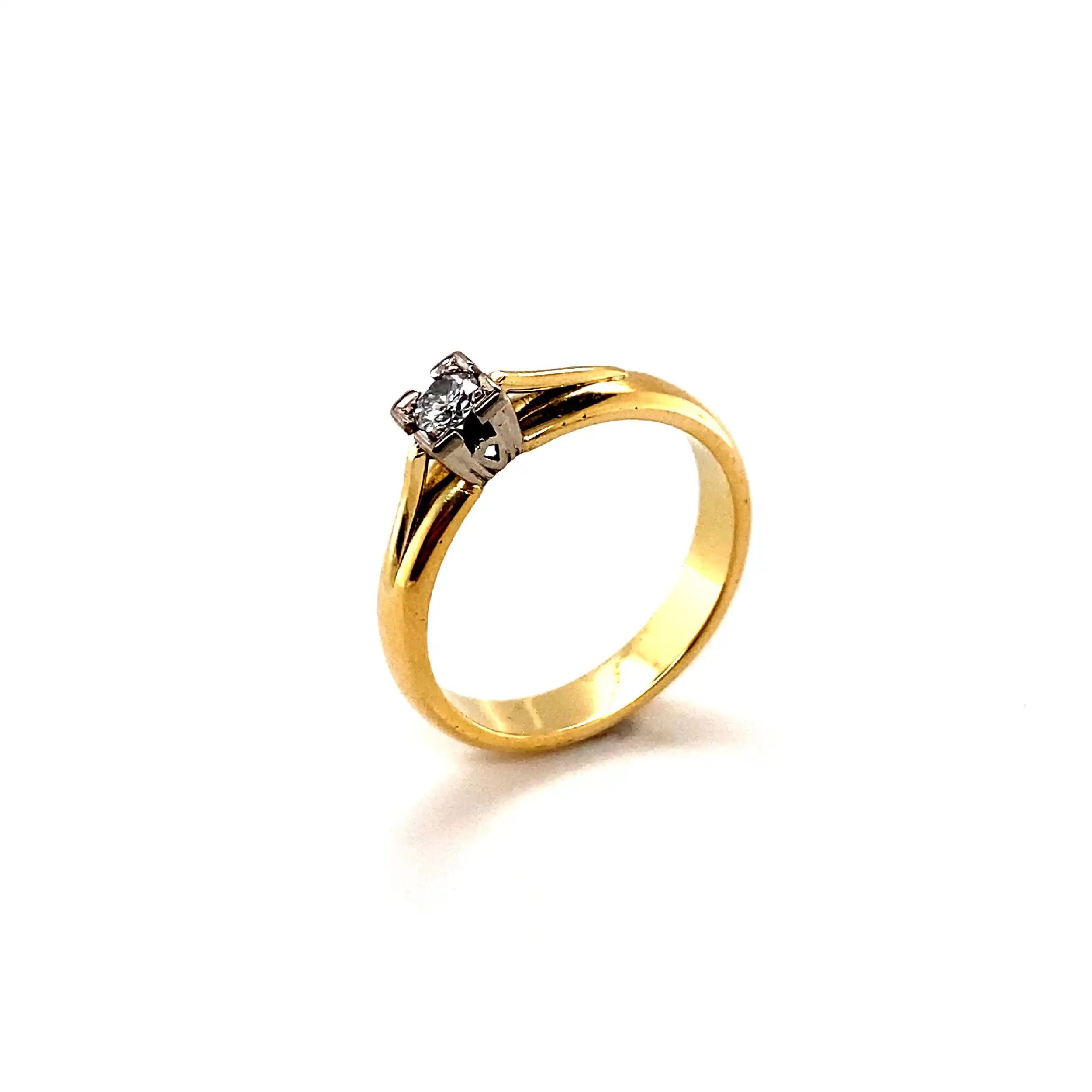 Ring Bicolor mit Brillant Ring Bicolor mit Brillant