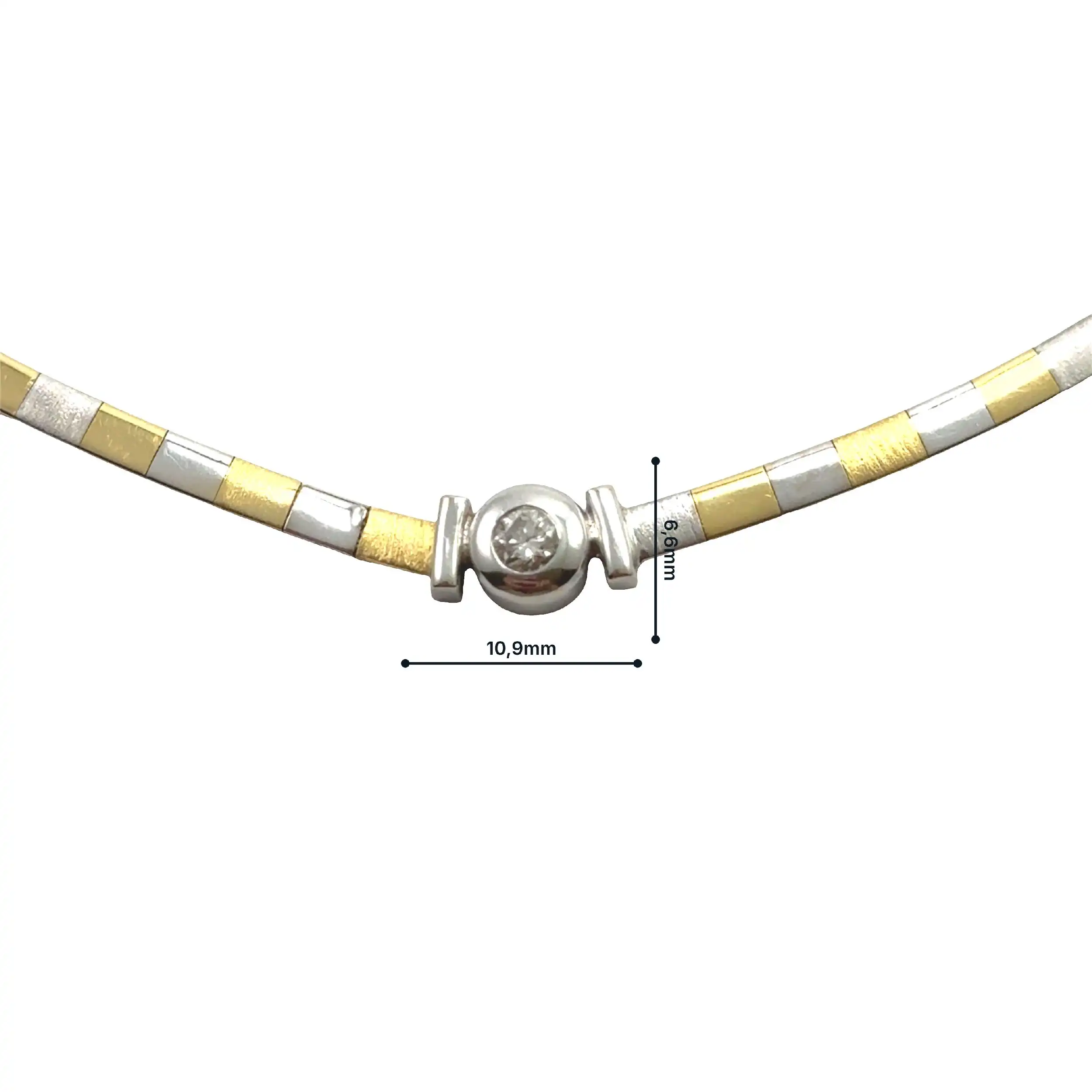 Collier Bicolor mit Brillant