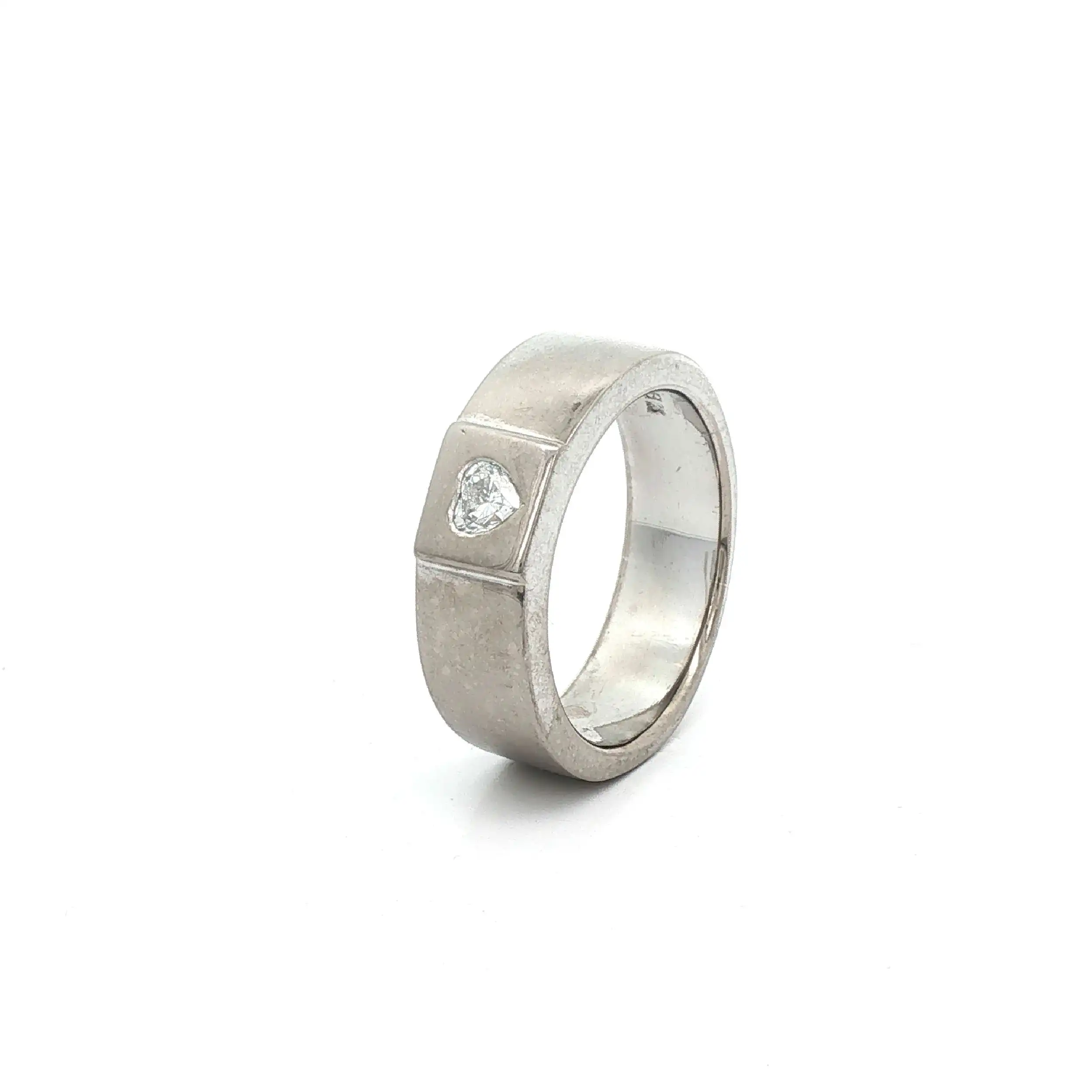 Ring Weißgold mit Brillant Herzchen