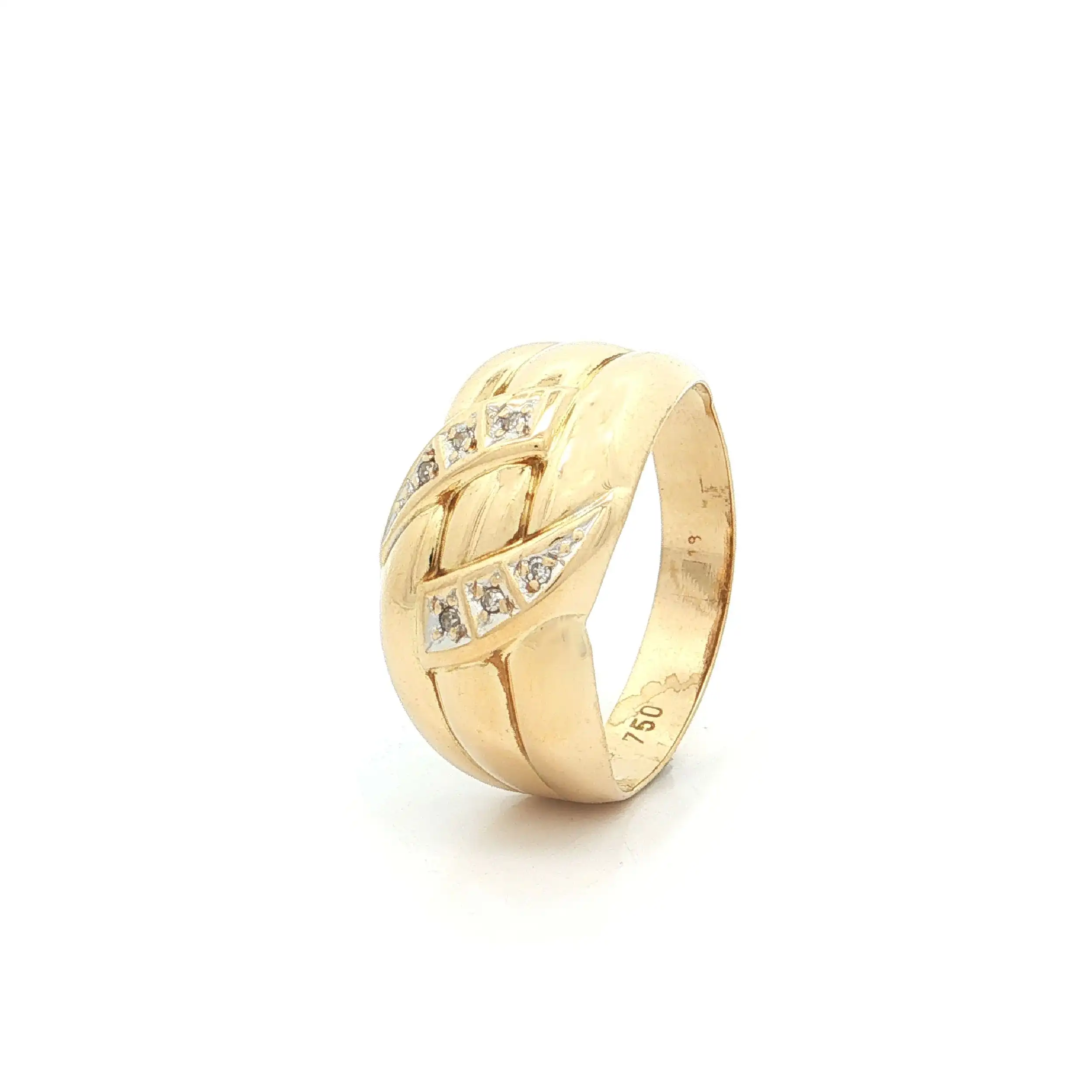 Ring Gelbgold mit Diamanten