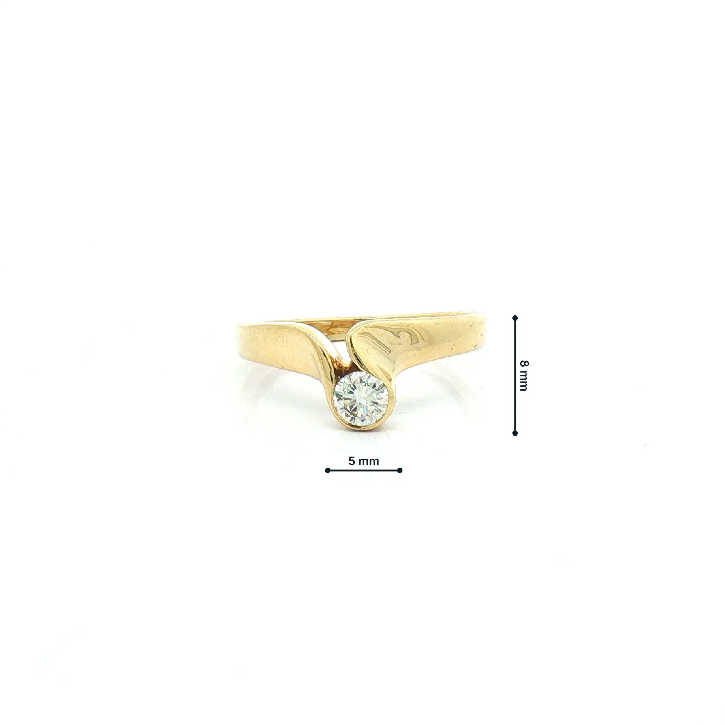 Ring Gelbgold mit Brillant