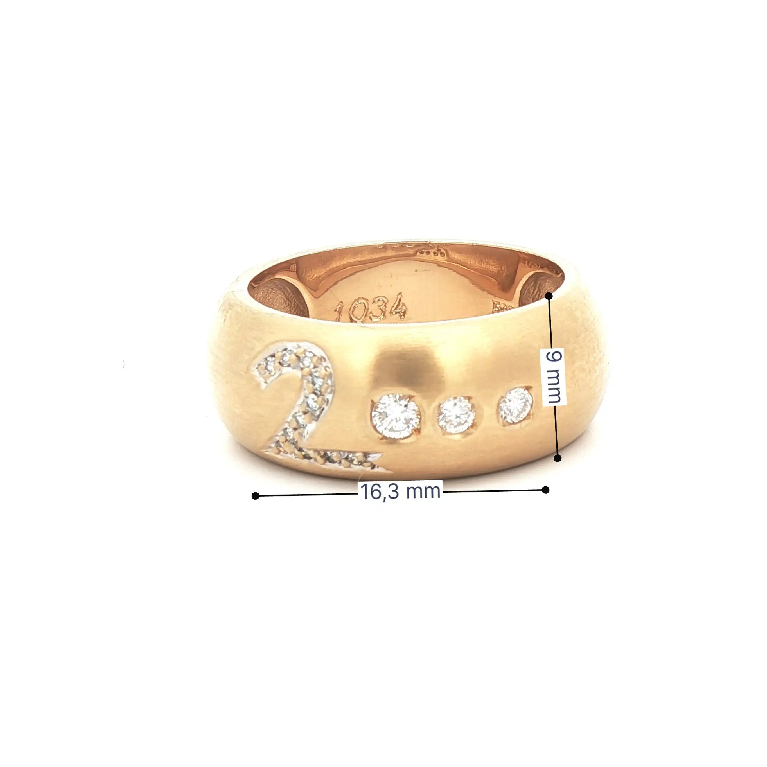 Ring Gelbgold mit Diamanten und Brillanten