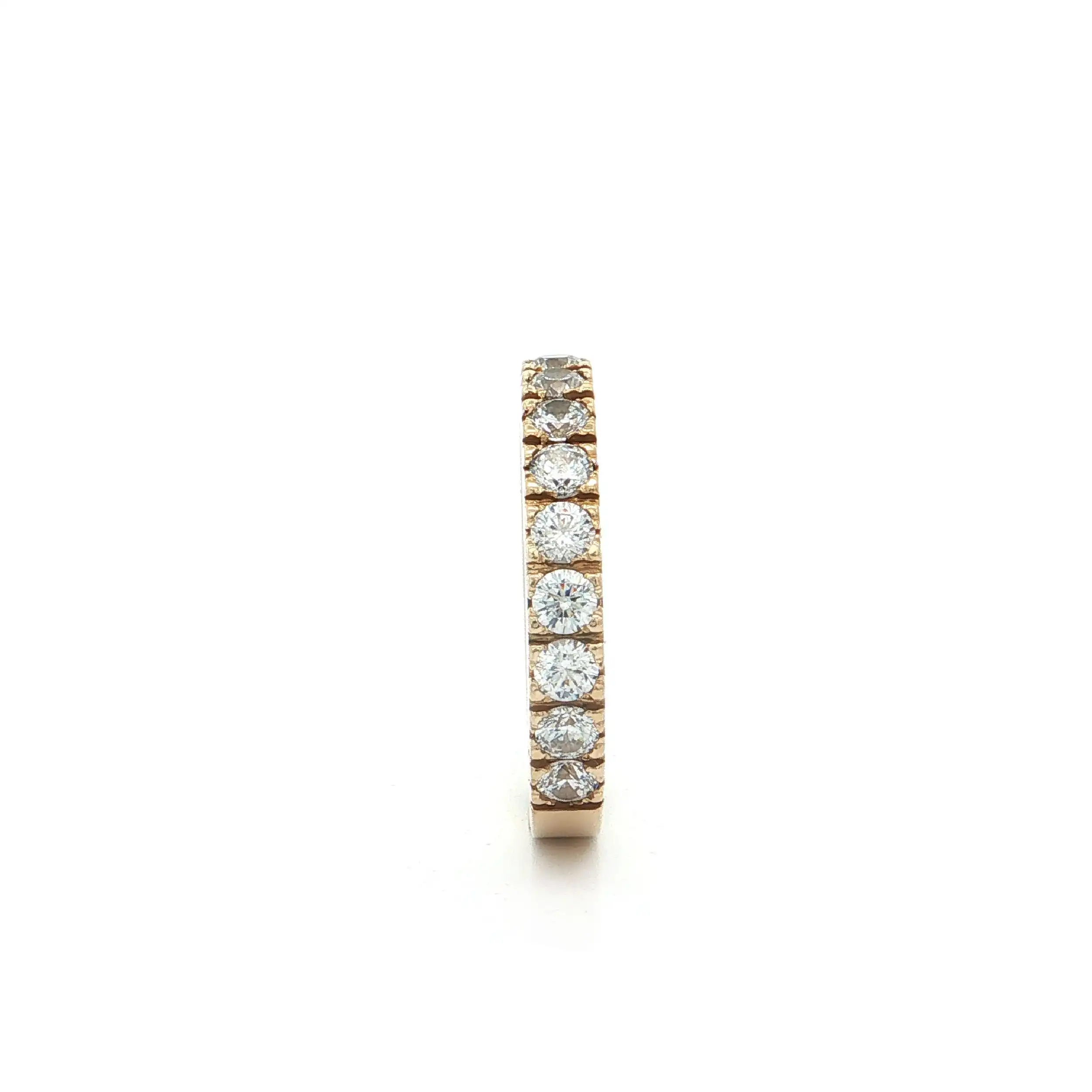 Halbmemoryring Gelbgold mit Zirkonia Halbmemoryring Gelbgold mit Zirkonia